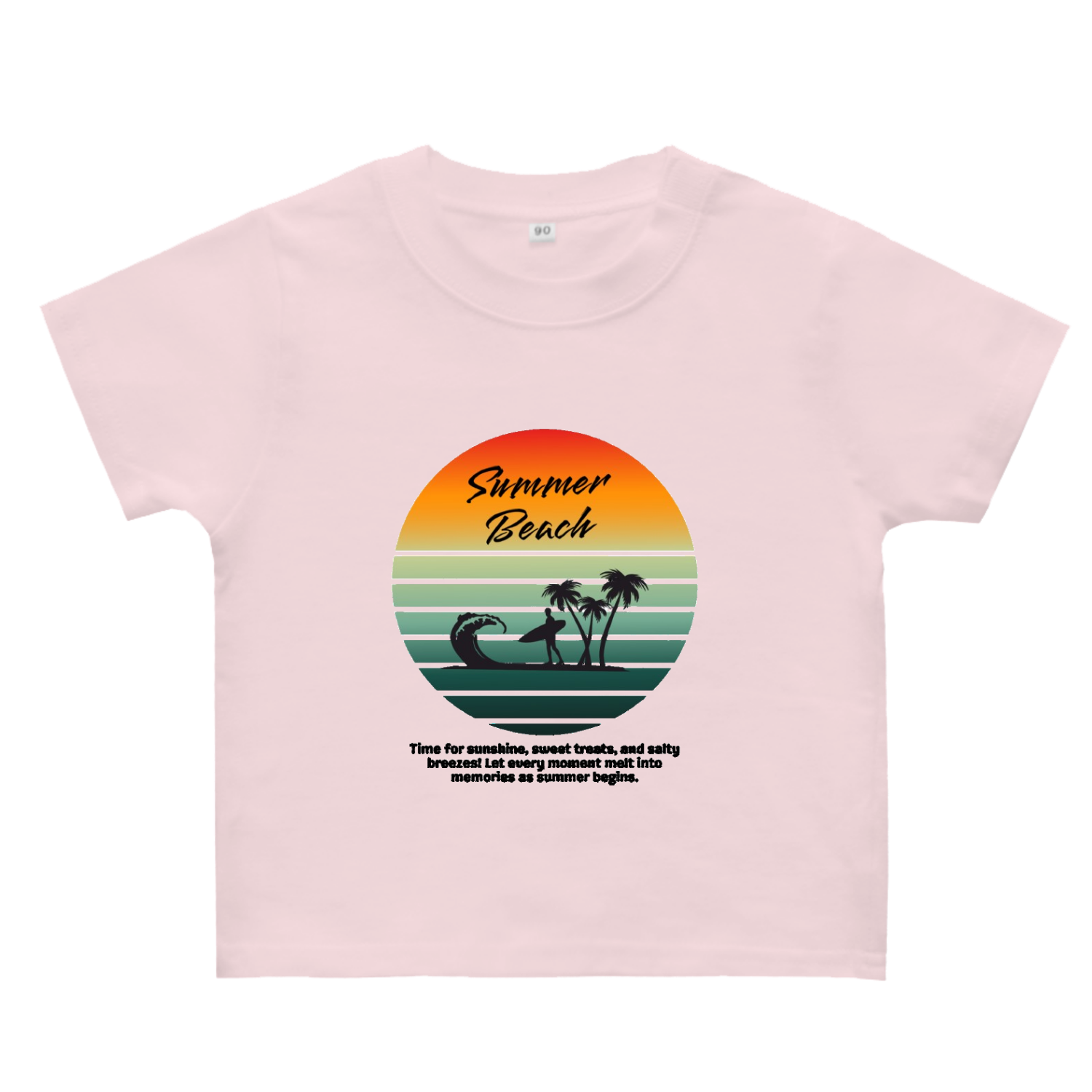 summer beach☆surfing ヘビーウェイトベビーＴシャツ