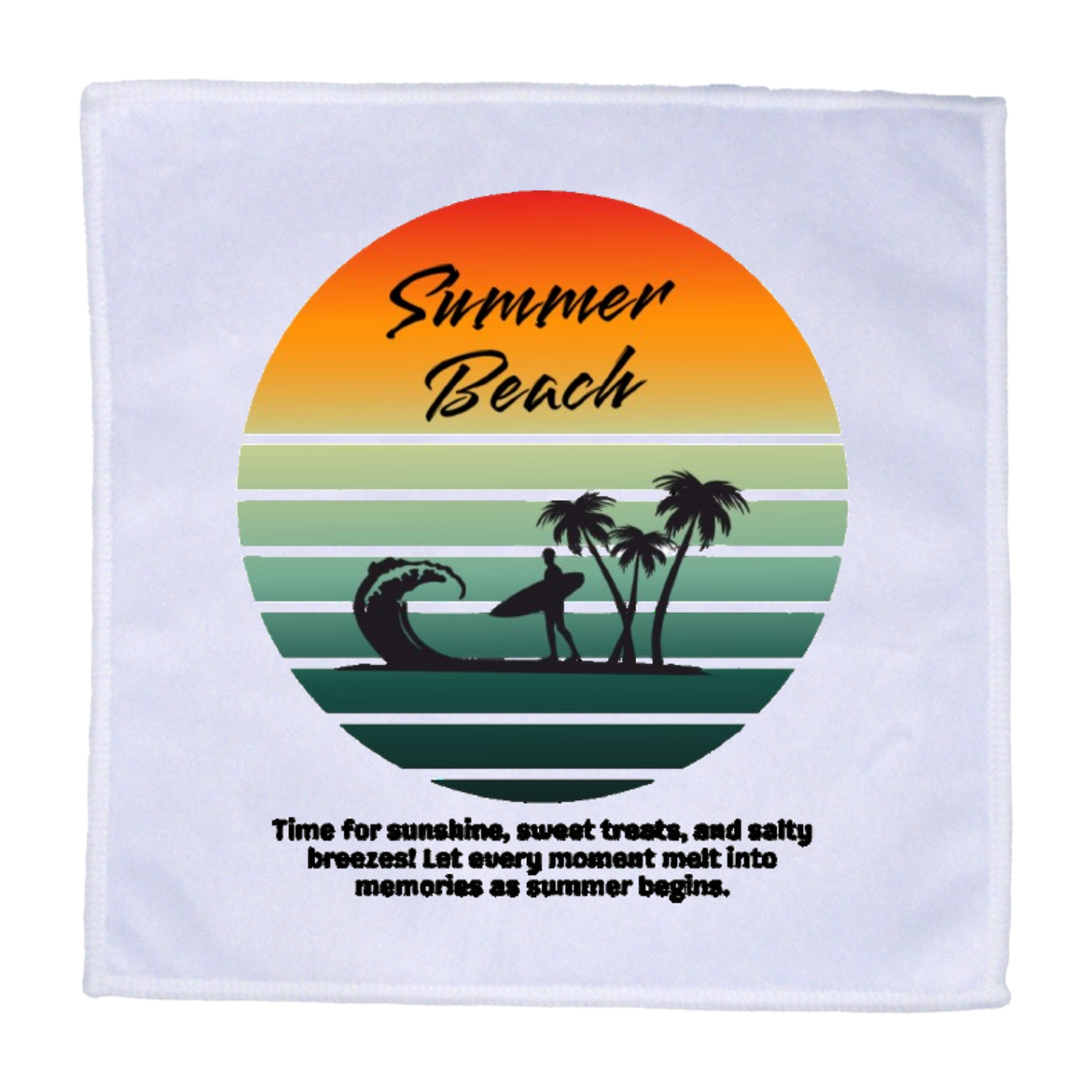 summer beach☆surfing ラビットタッチ 25cmミニハンカチ