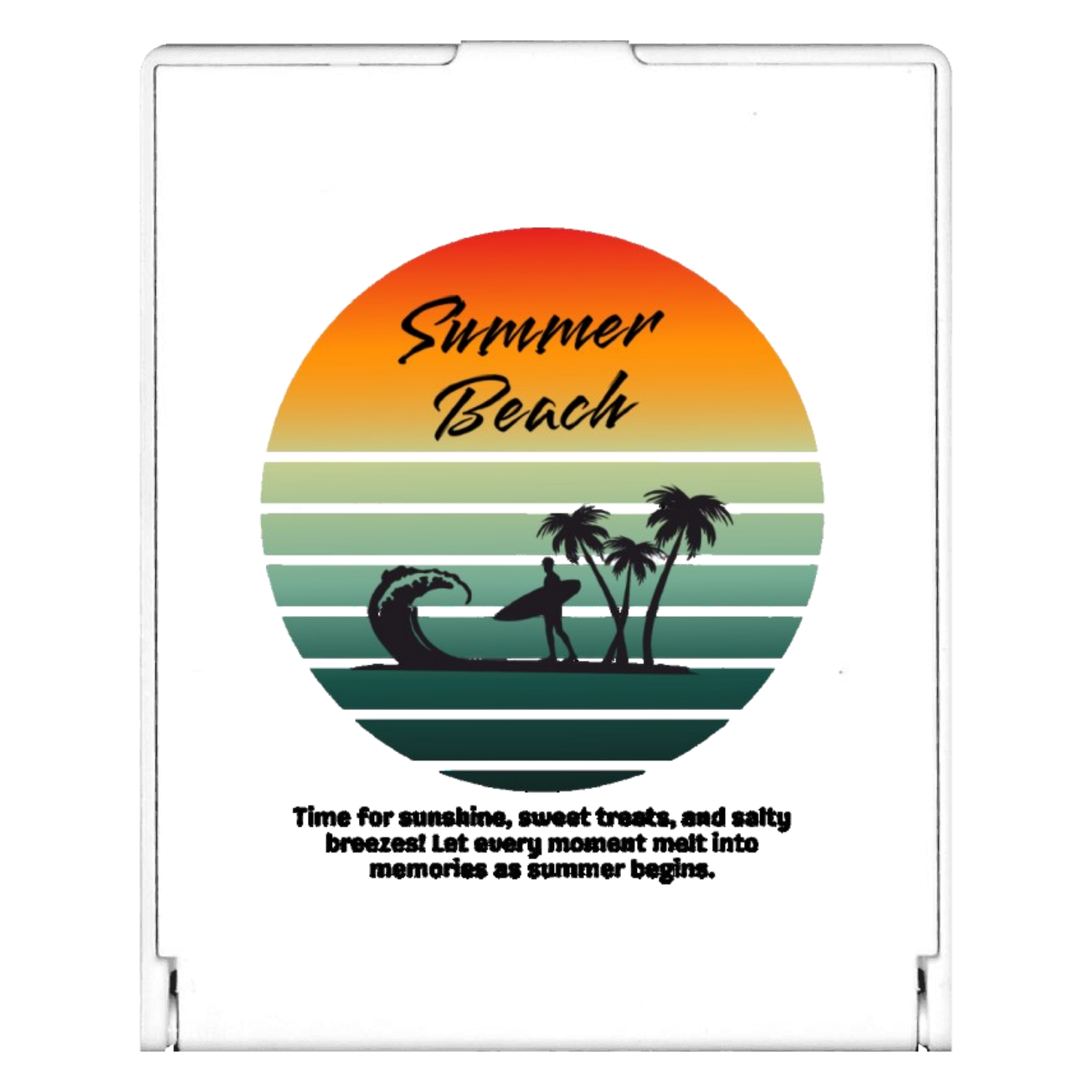 summer beach☆surfing スクエアミラー