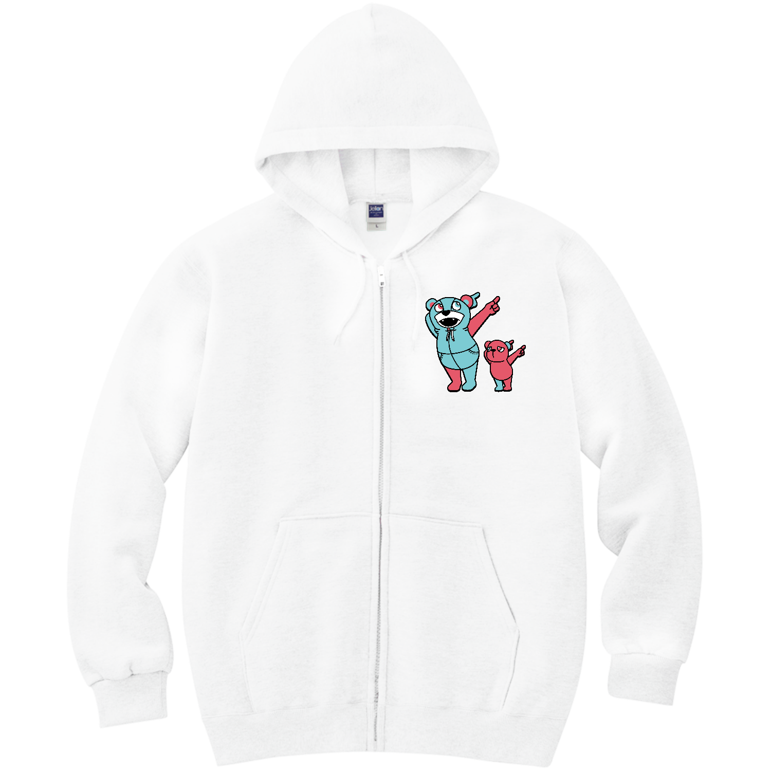 NANAMEUEクマ 軽量ジップアップパーカー