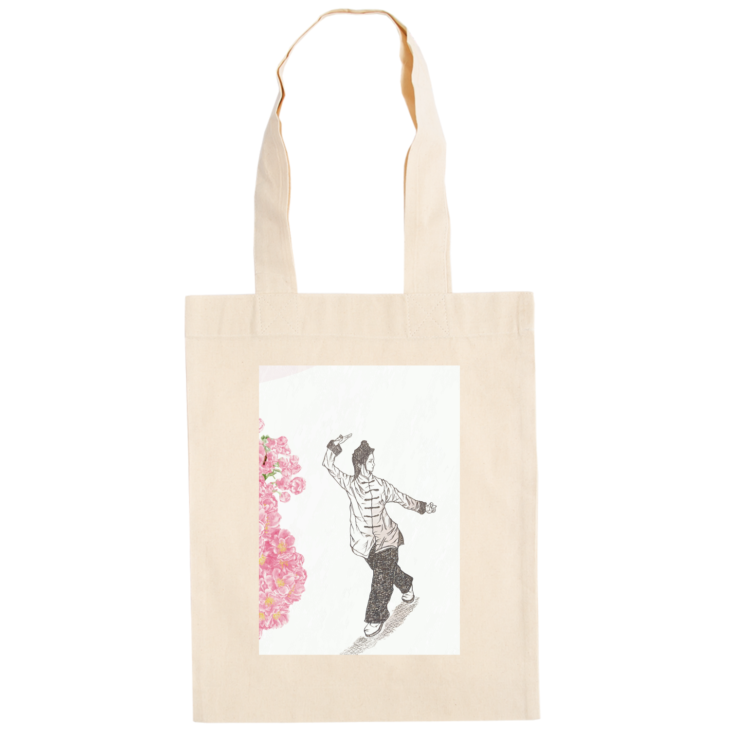 太極拳、女子、華麗、スポーツ、イラスト ドイツテューテ【白プリントあり】