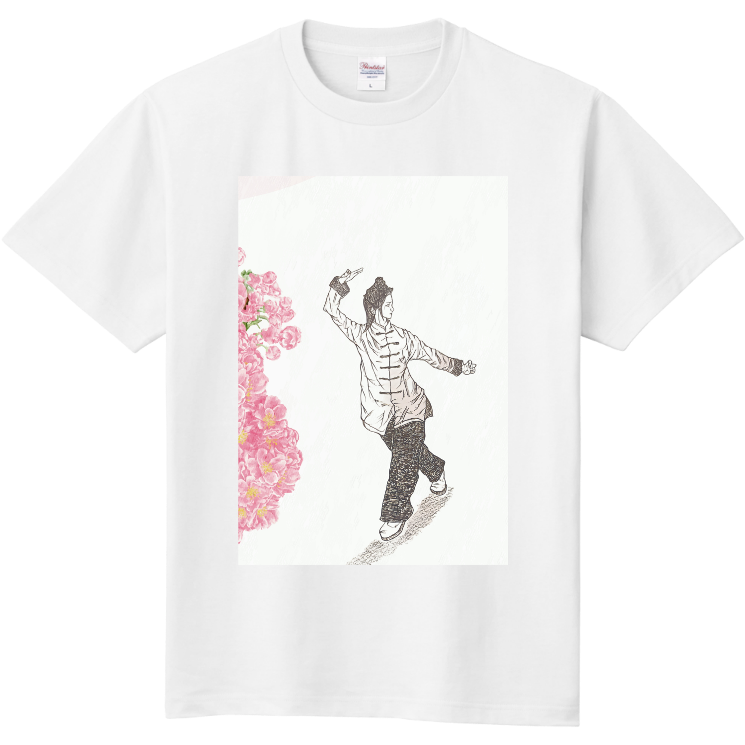 太極拳、女子、華麗、スポーツ、イラスト 定番Ｔシャツ