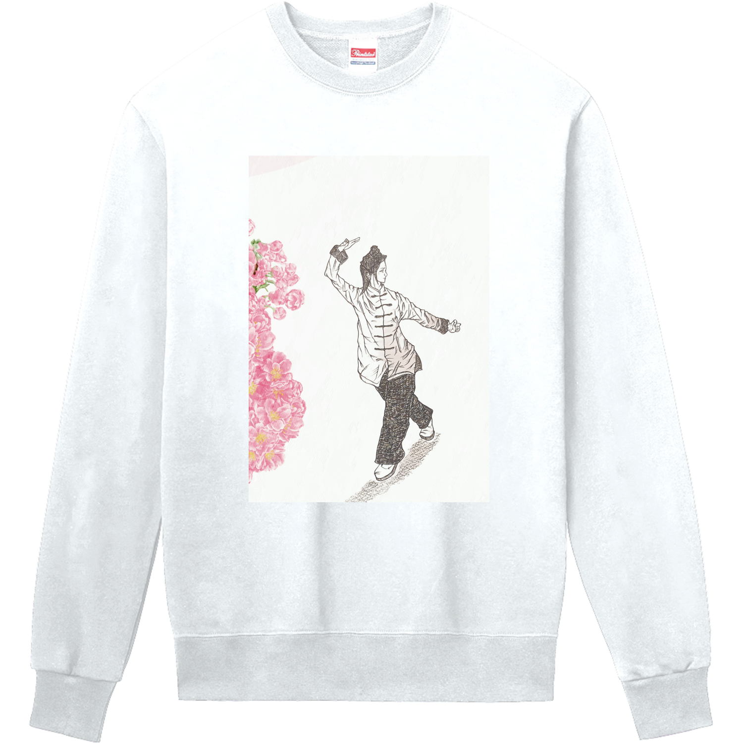 太極拳、女子、華麗、スポーツ、イラスト 定番スウェット