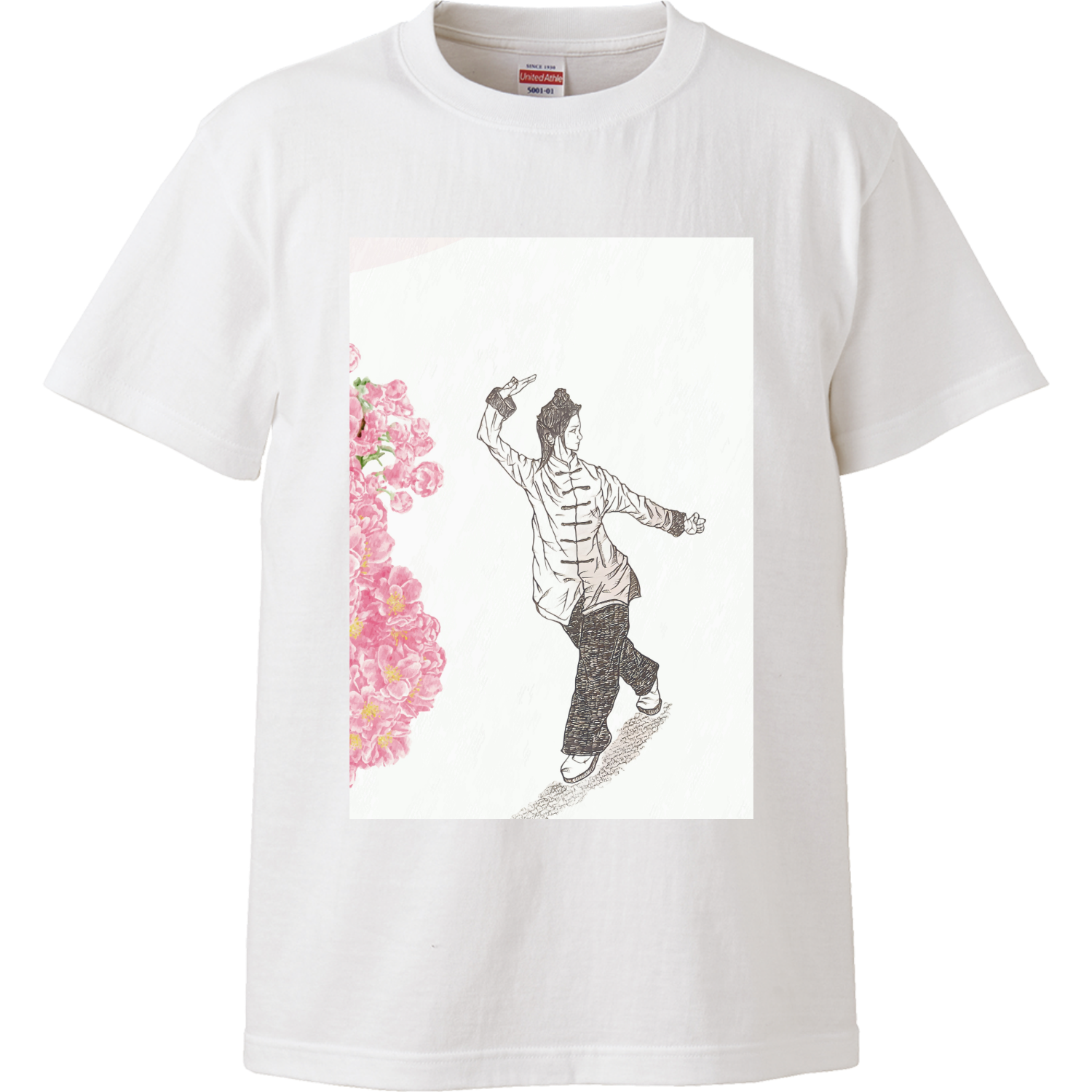 太極拳、女子、華麗、スポーツ、イラスト ハイクオリティーTシャツ