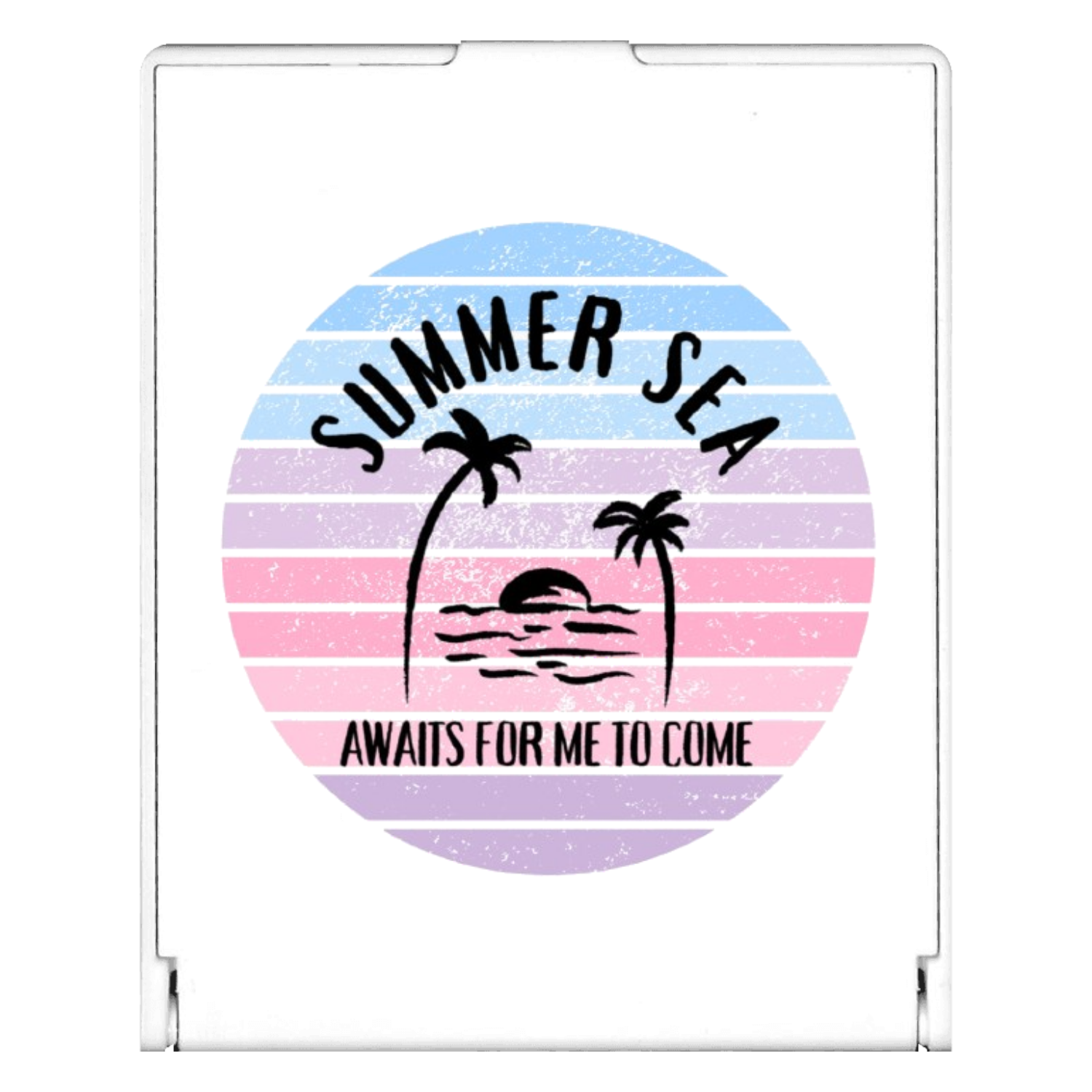 summer sea☆ピンク スクエアミラー