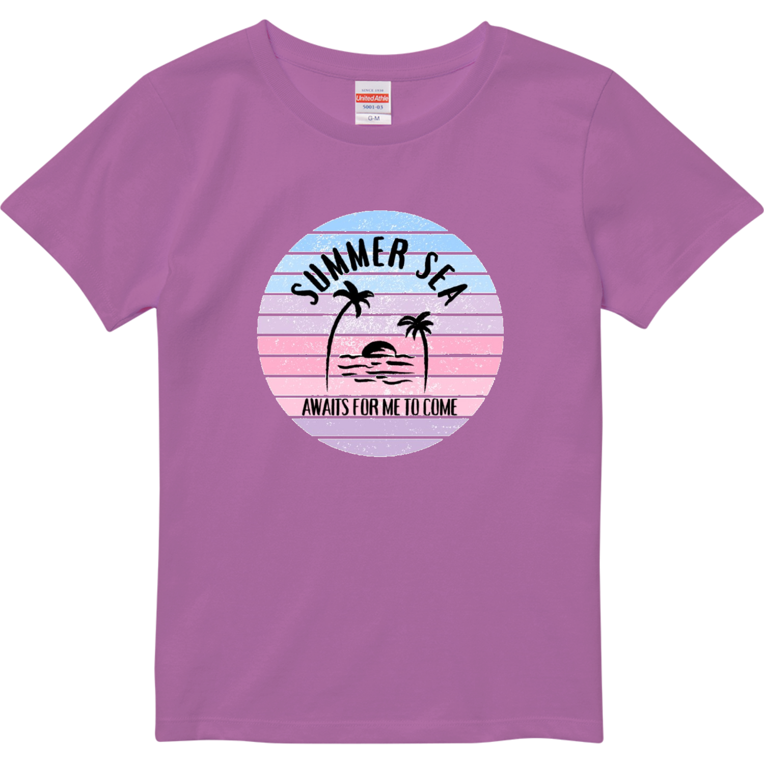 summer sea☆ピンク ハイクオリティーTシャツ（ガールズ）