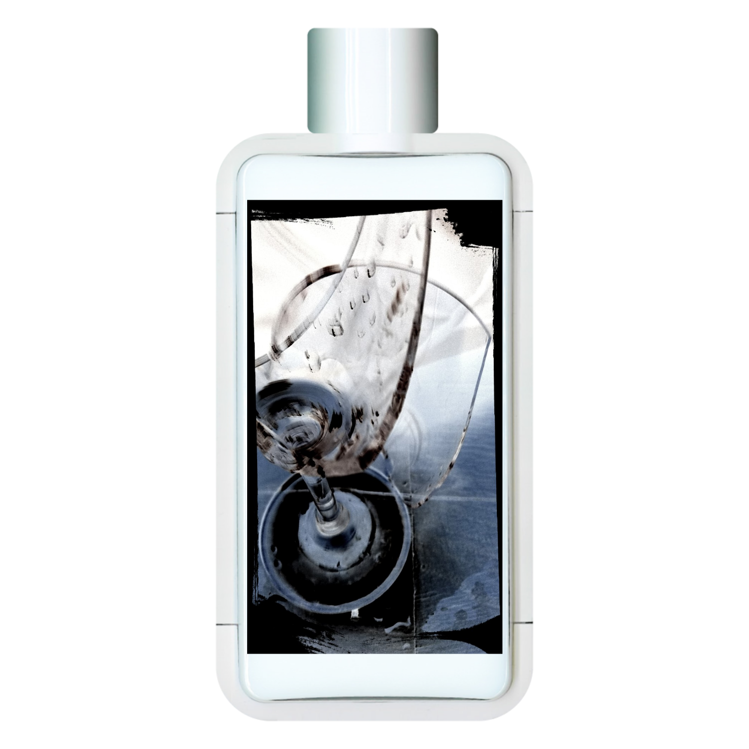 割れたグラス フレームスクエアボトル