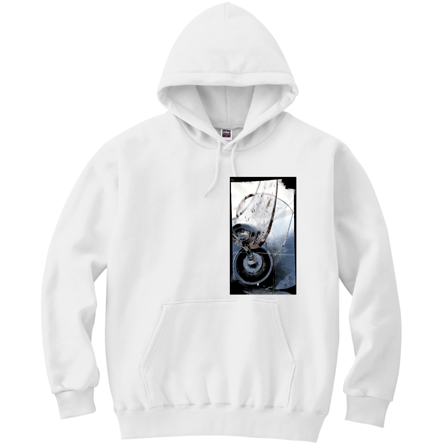 割れたグラス 軽量プルパーカー (長袖プリント)