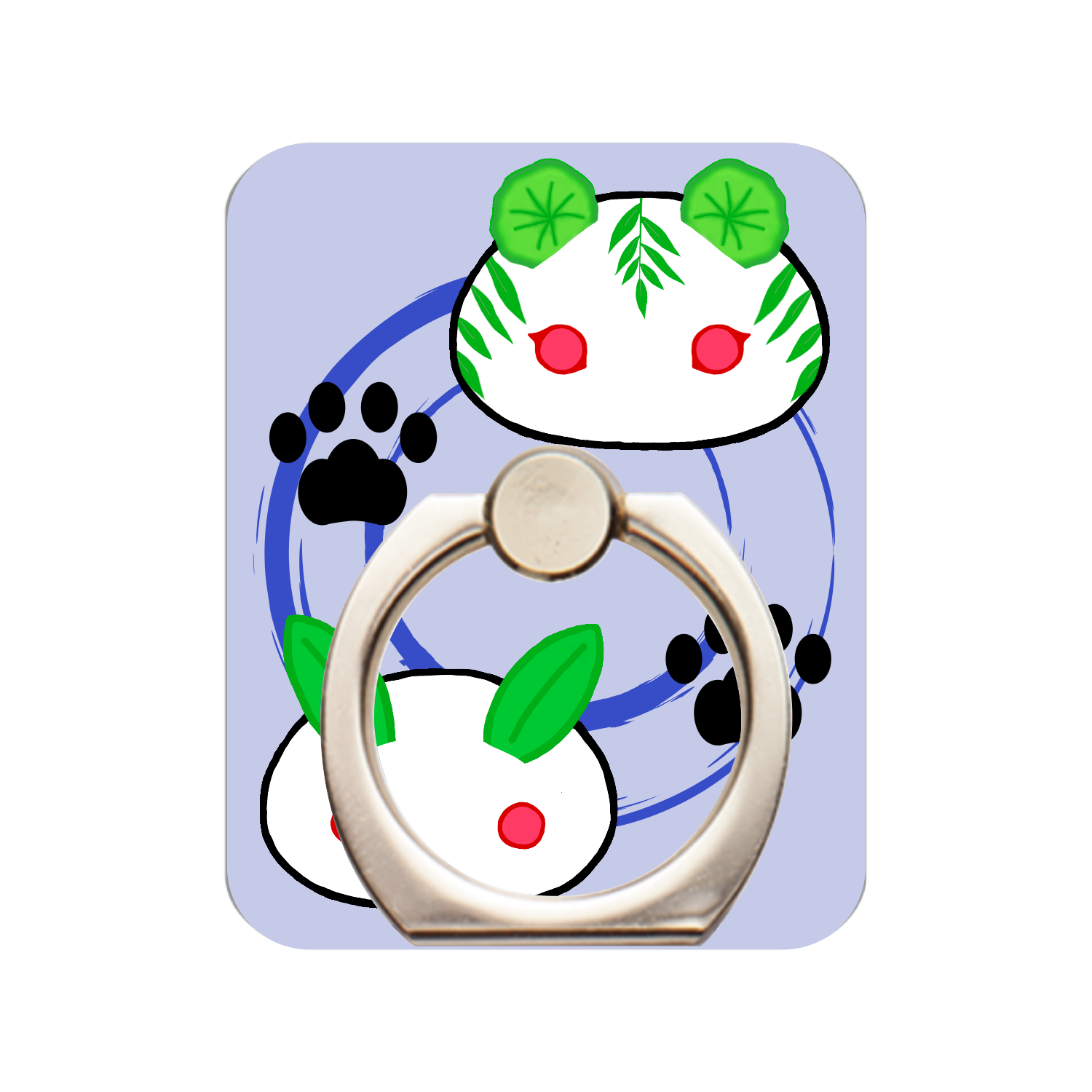 雪うさぎ　雪とら スマホリング