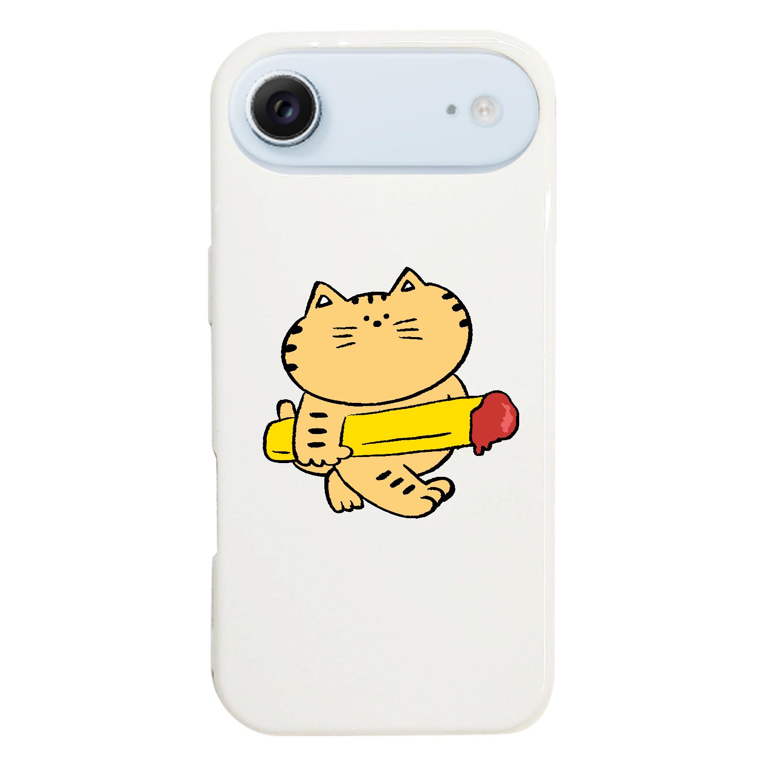 グラフィックシリーズ「ロングポテトを持ったキャット」 iPhone17 Air (ハードケース)