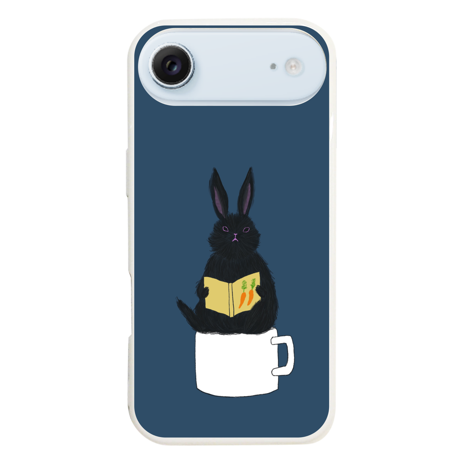 黒うさぎの読書 iPhone17 Air (ハードケース)