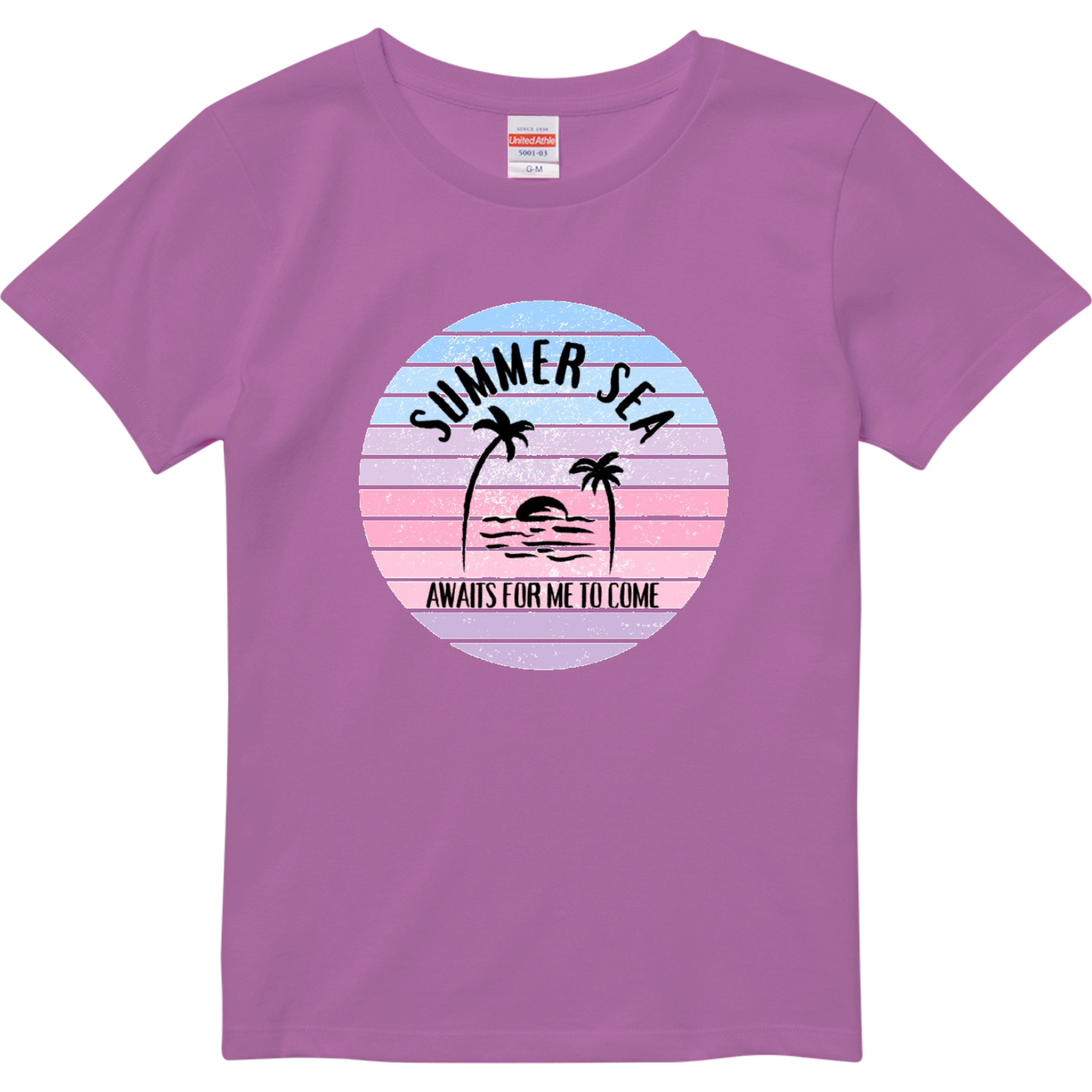 summer sea☆ピンク ハイクオリティーTシャツ（ガールズ）