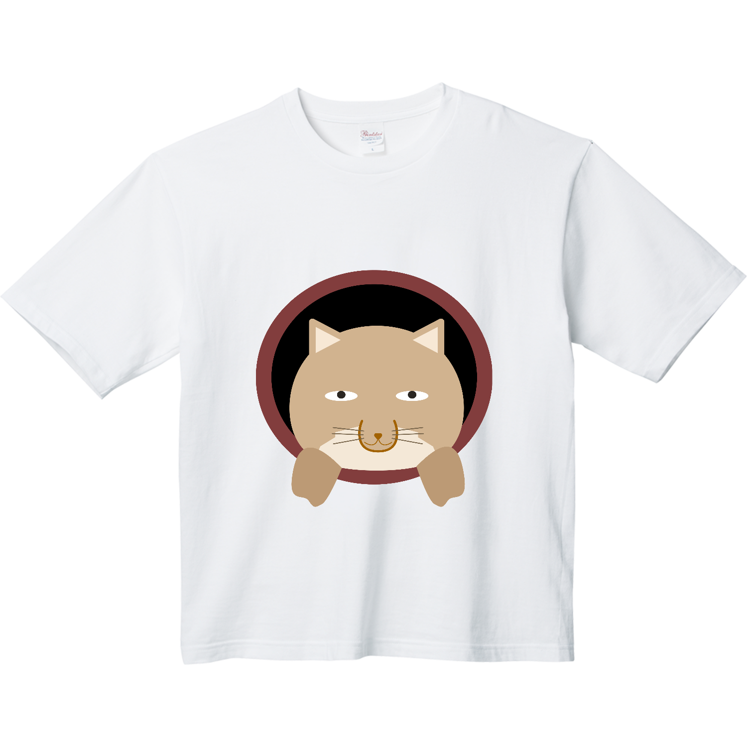 こちらを見る可愛いチベットスナギツネのイラストグッズ ヘビーウェイト ビッグシルエットTシャツ