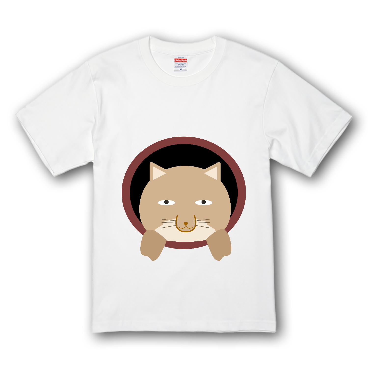 こちらを見る可愛いチベットスナギツネのイラストグッズ プレミアムTシャツ