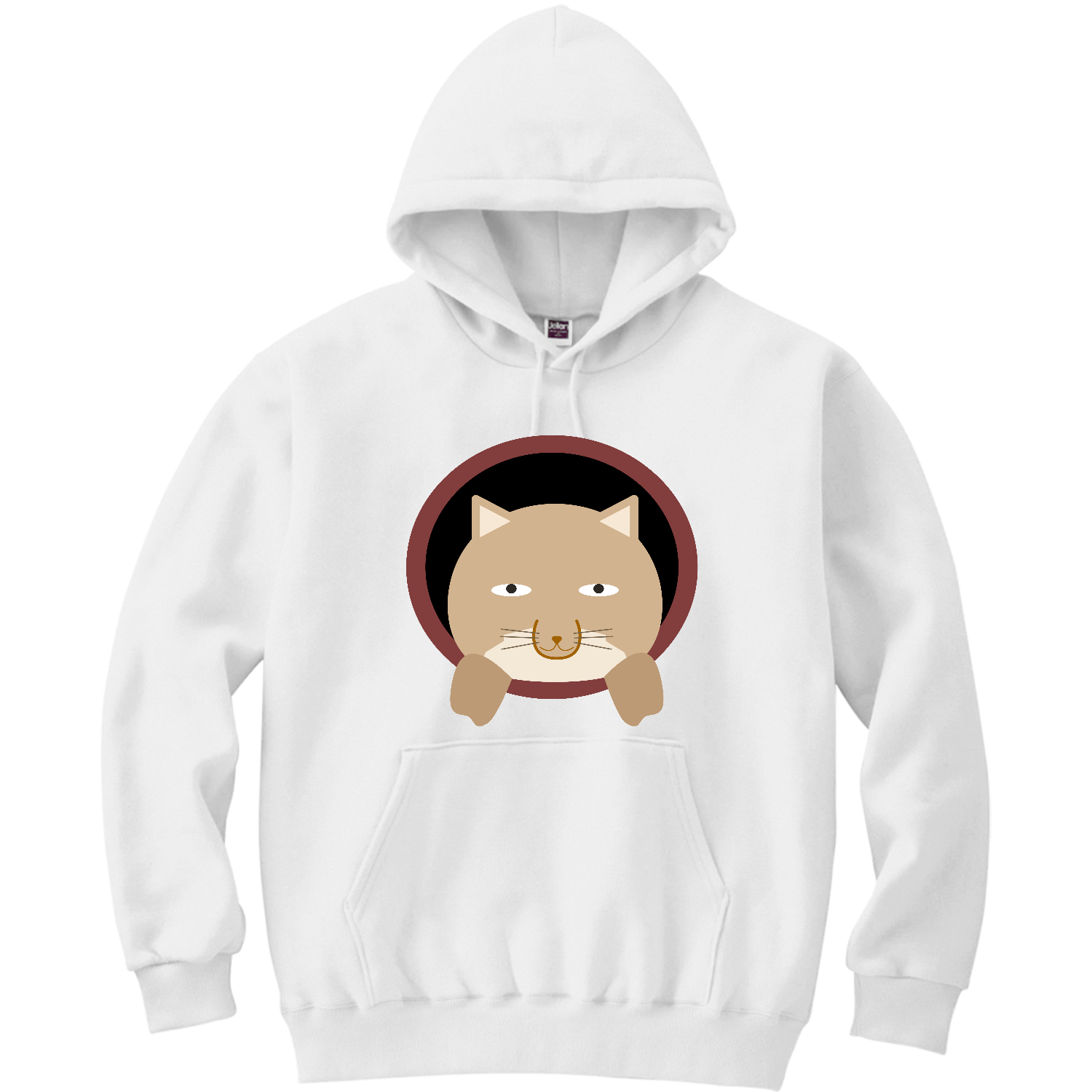 こちらを見る可愛いチベットスナギツネのイラストグッズ 軽量プルパーカー (長袖プリント)