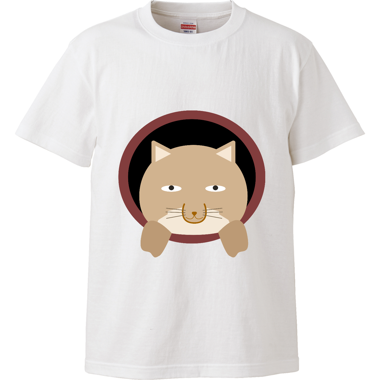 こちらを見る可愛いチベットスナギツネのイラストグッズ ハイクオリティーTシャツ