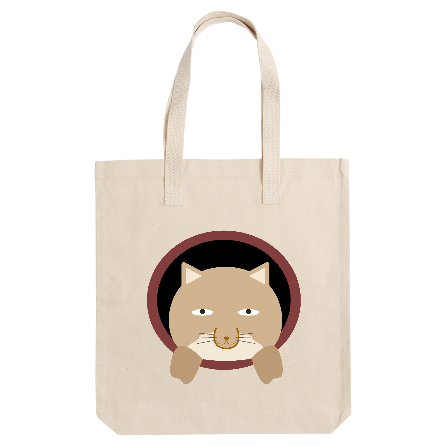 こちらを見る可愛いチベットスナギツネのイラストグッズ アーバントート【白プリントあり】