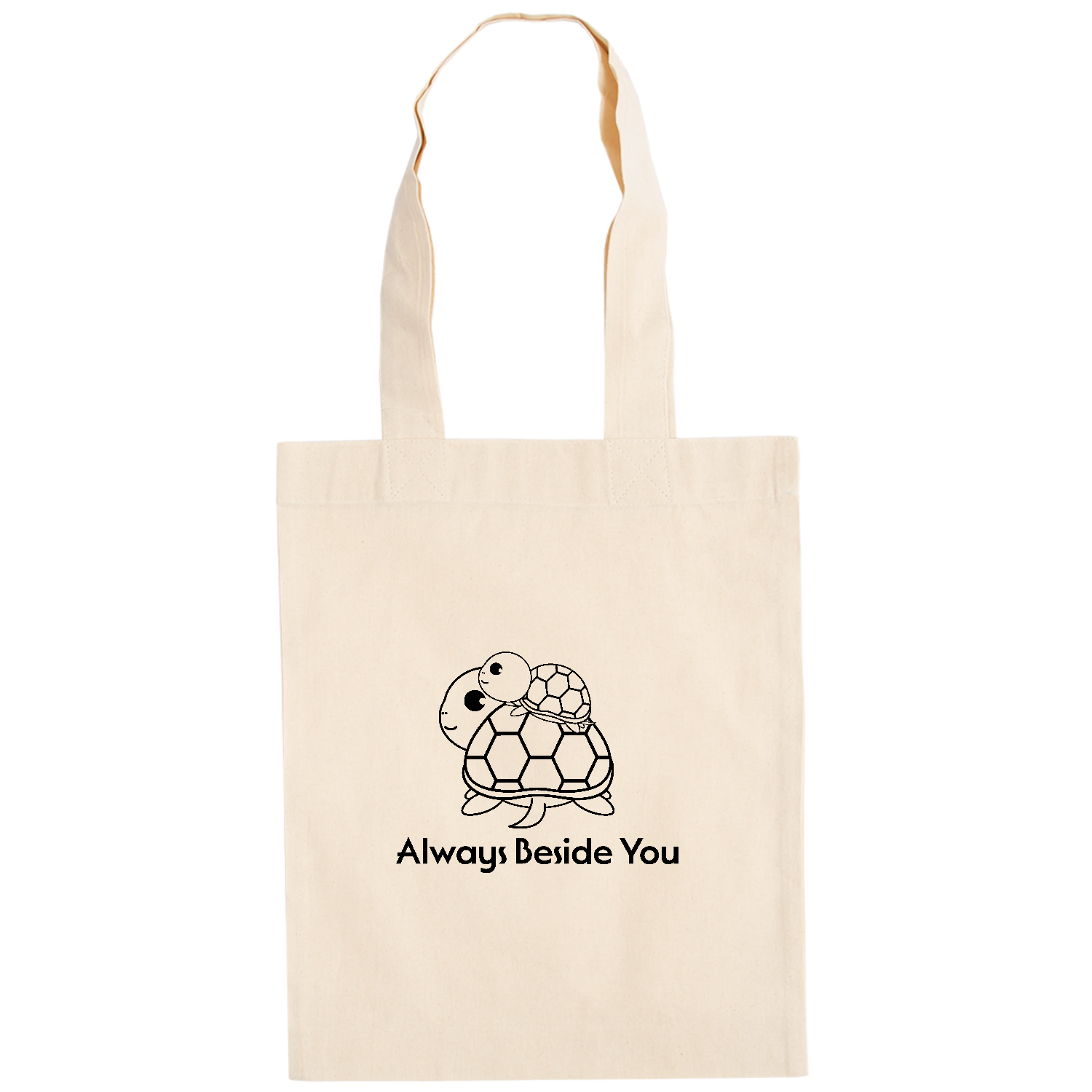 可愛い亀ちゃんの親子の線画イラスト ドイツテューテ【白プリントあり】