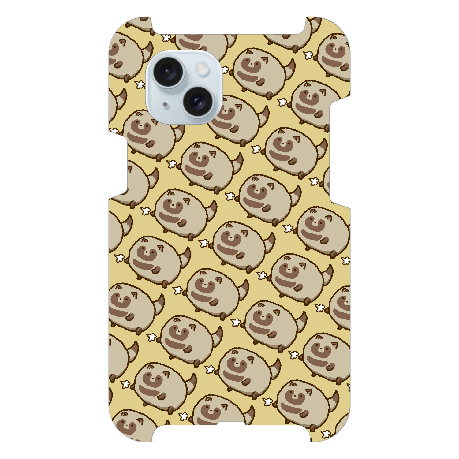 ふゆげのたぬきがいっぱい iPhone15 Plus