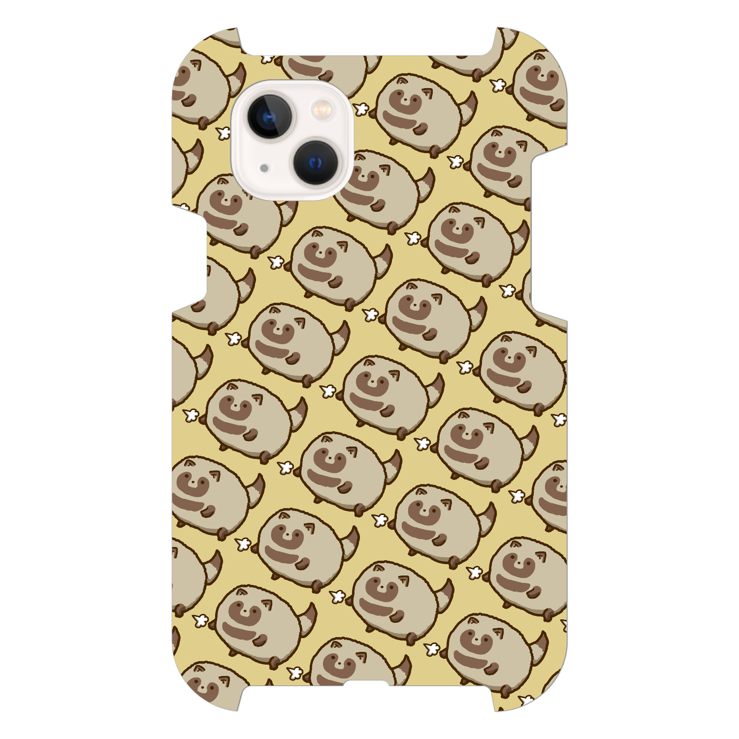 ふゆげのたぬきがいっぱい iPhone14 Plus