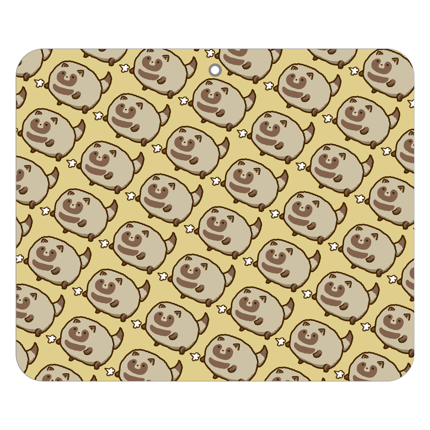 ふゆげのたぬきがいっぱい帯なし手帳ケース（汎用マルチスライド式パーツ）M1