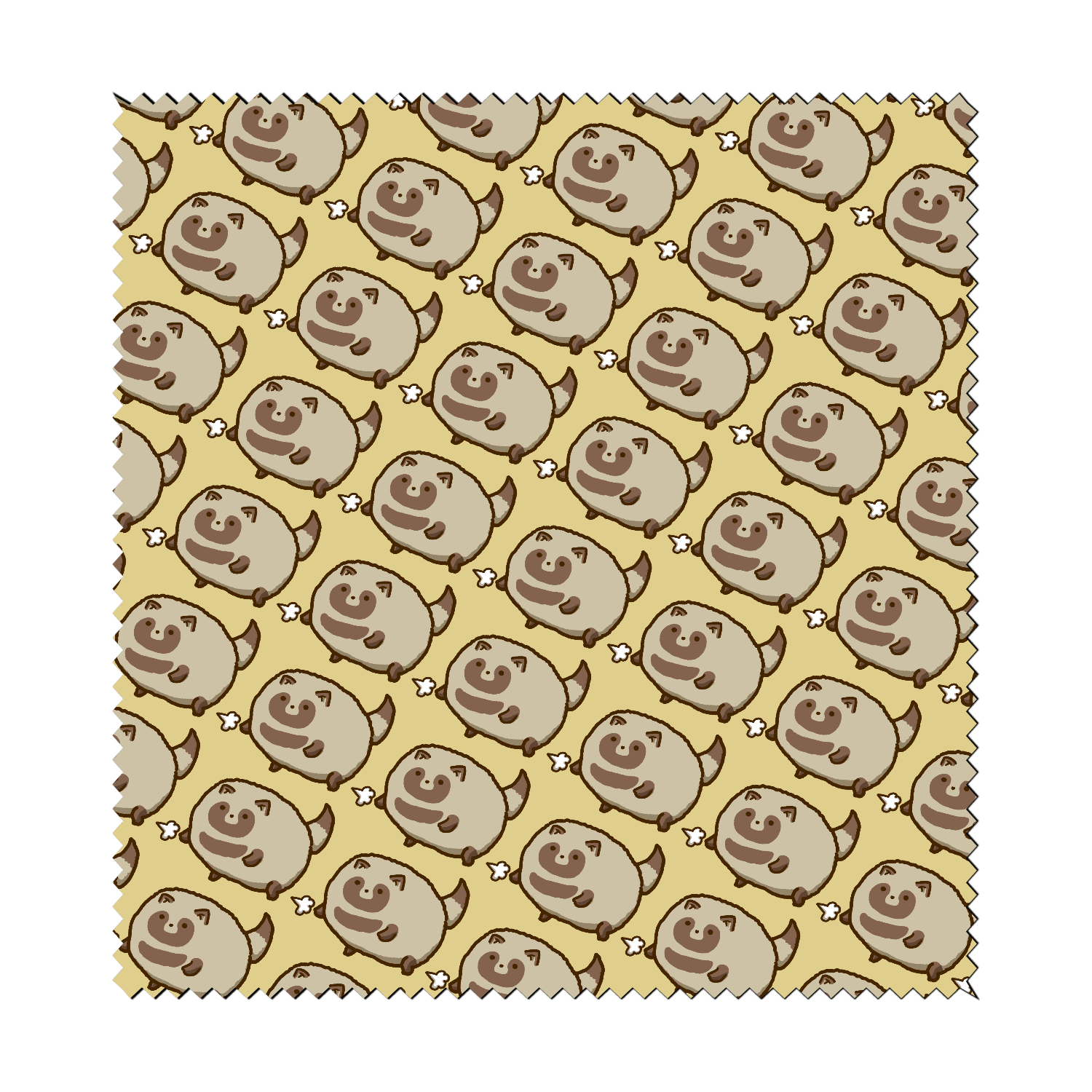 ふゆげのたぬきがいっぱい マイクロファイバーメガネ拭き