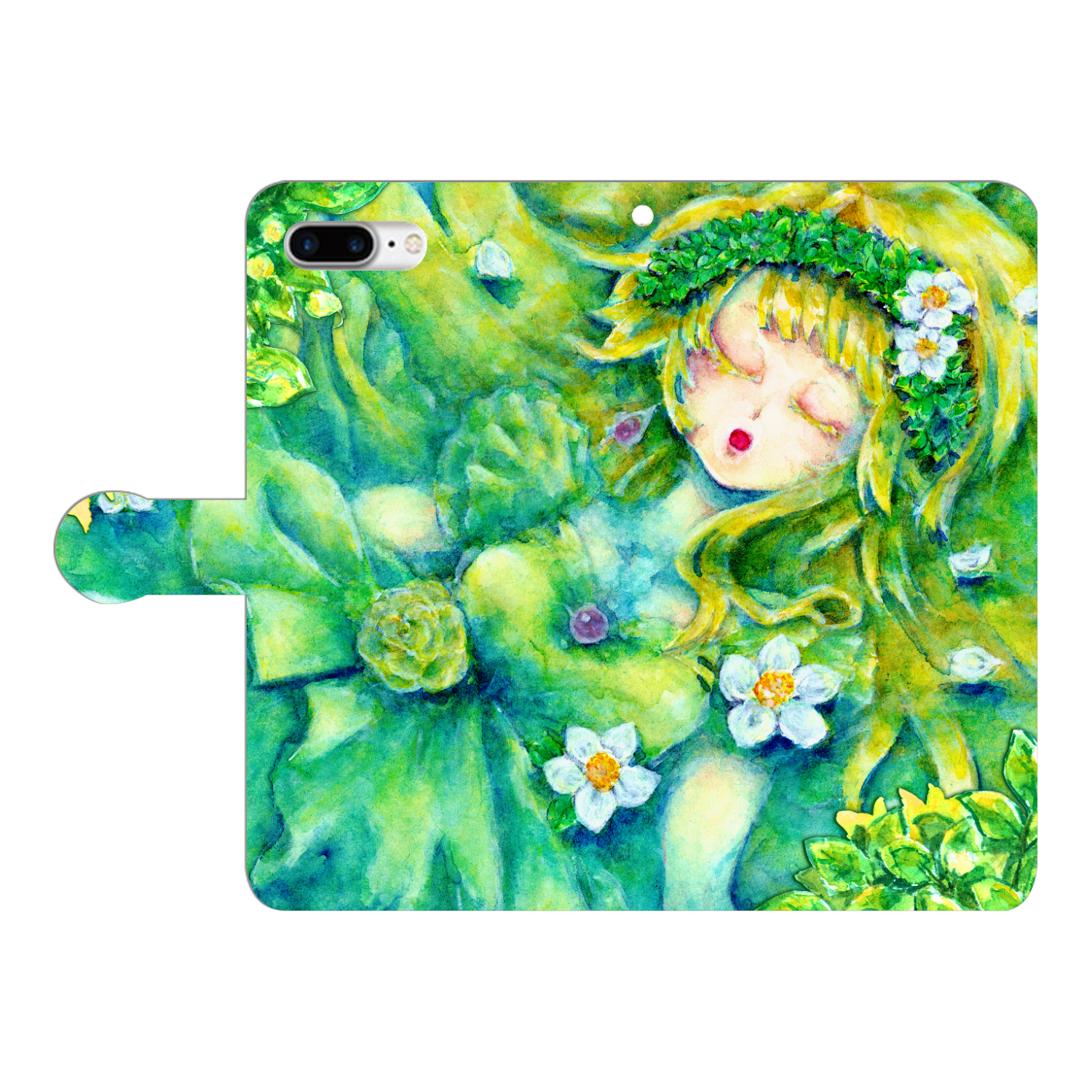 窓の外 iPhone8Plus 手帳型スマホケース