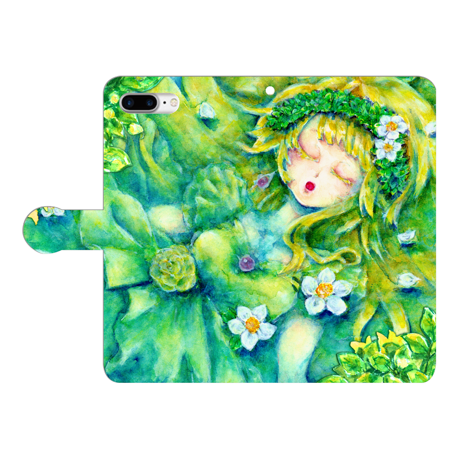 窓の外 iPhone7plus 手帳型スマホケース