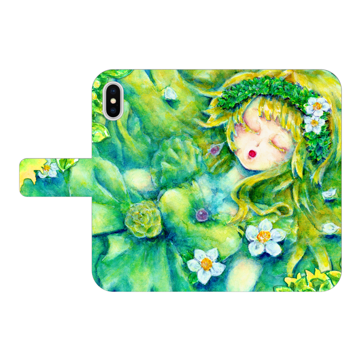 窓の外  iPhoneX/XS 手帳型スマホケース ベルトあり3ポケット iPhoneX/XS