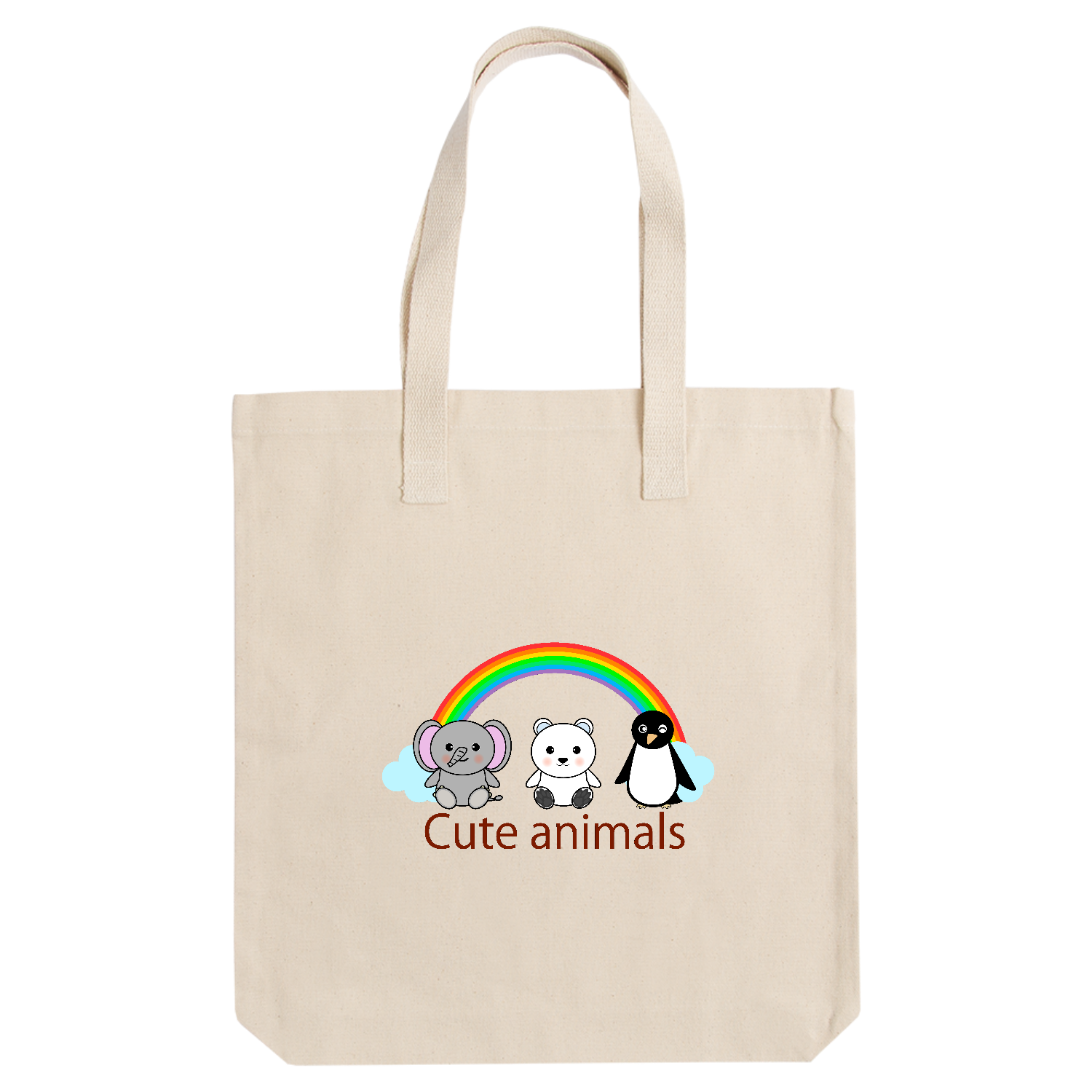 ゾウ・シロクマ・ペンギンちゃん アーバントート【白プリントあり】