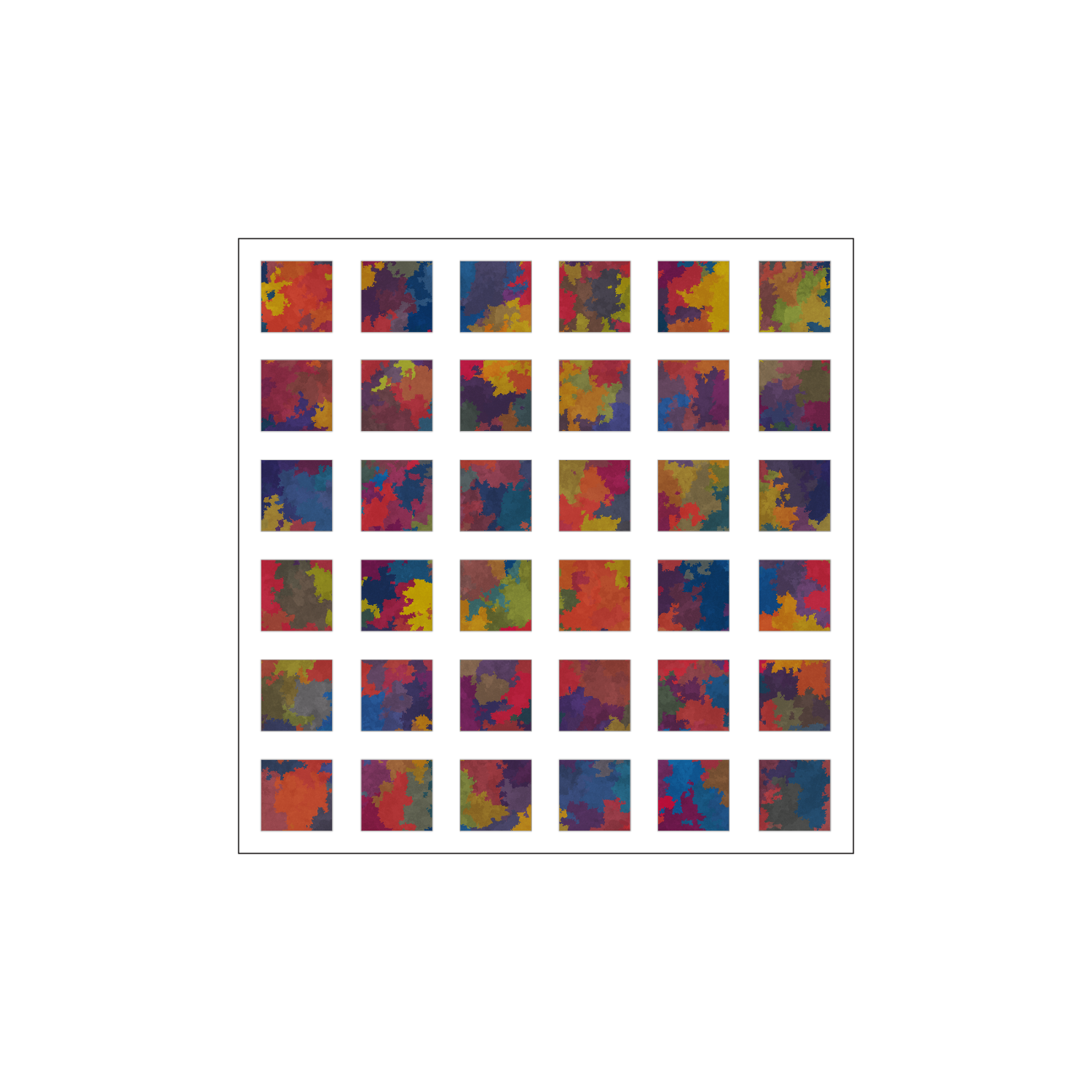 Signac Midnight Red 選べるホワイトフレークシール（正方形36枚）100×100mm