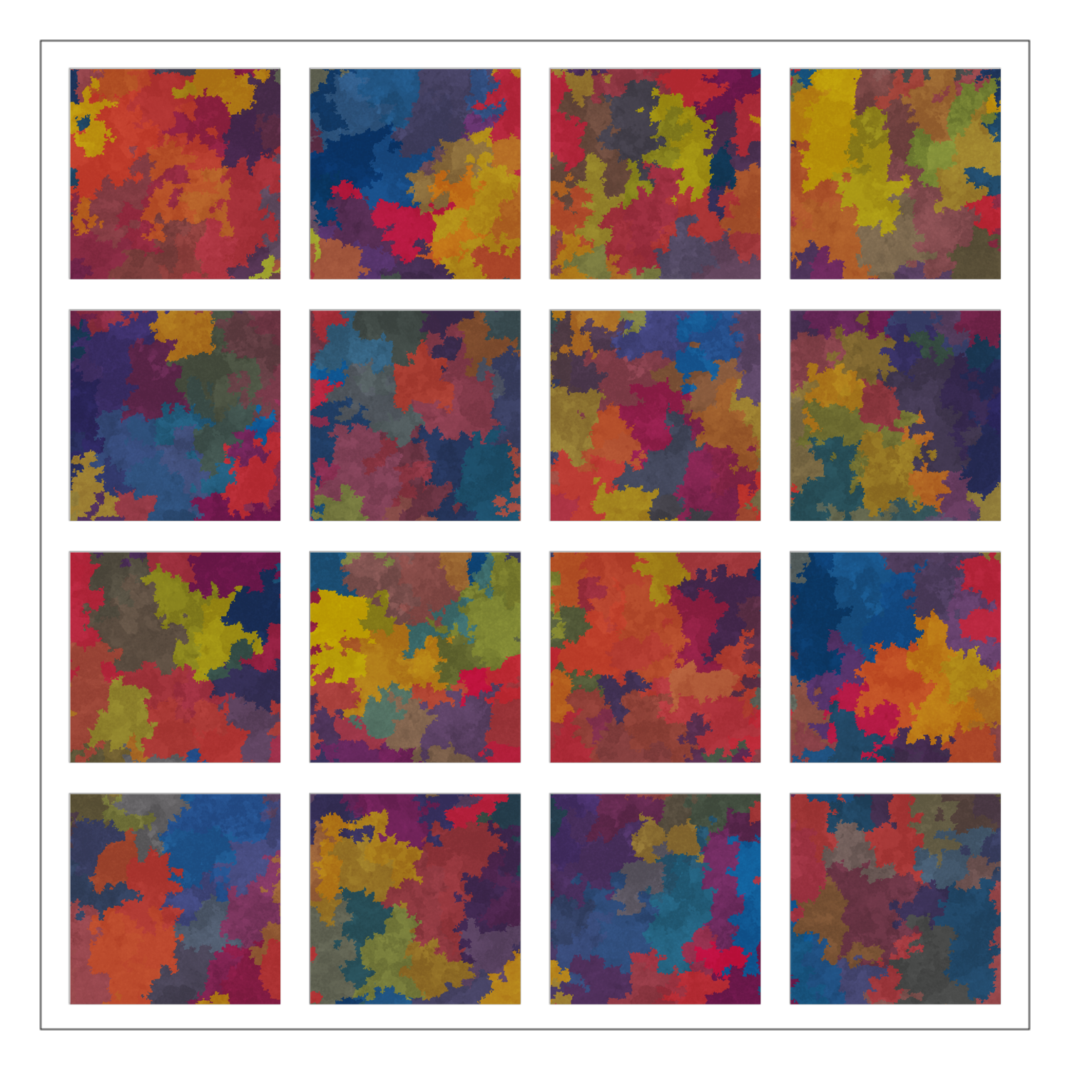 Signac Midnight Red 選べるホワイトフレークシール（正方形16枚）160×160mm