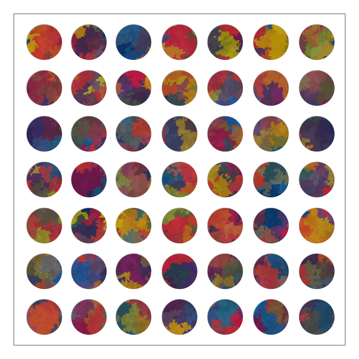 Signac Midnight Red 選べるホワイトフレークシール（円型49枚）160×160mm