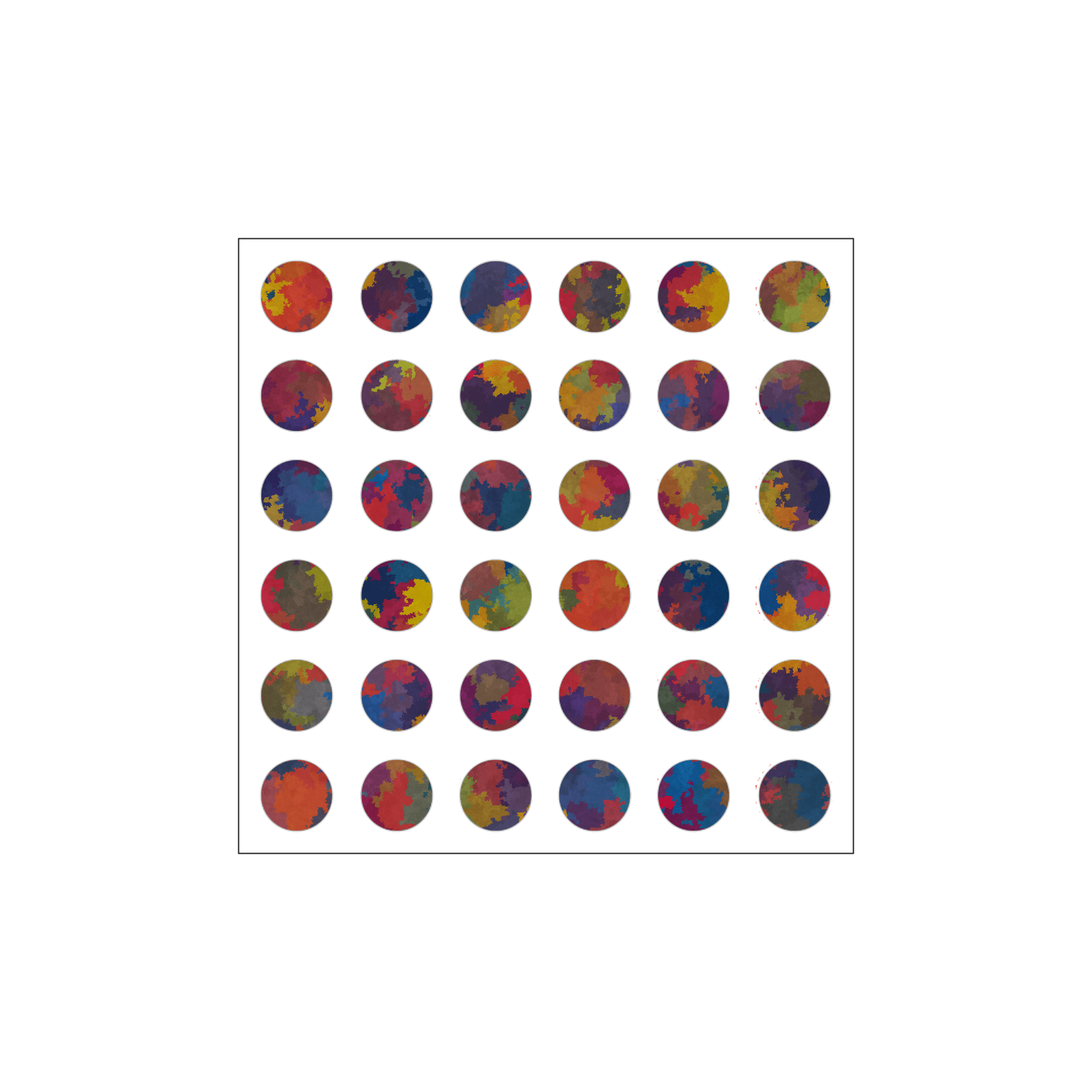 Signac Midnight Red 選べるホワイトフレークシール（円型36枚）100×100mm