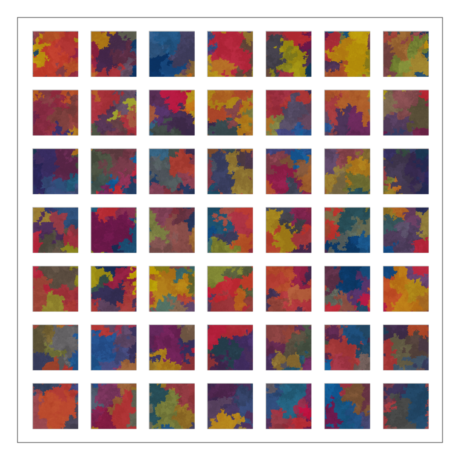 Signac Midnight Red 選べるホワイトフレークシール（正方形49枚）160×160mm