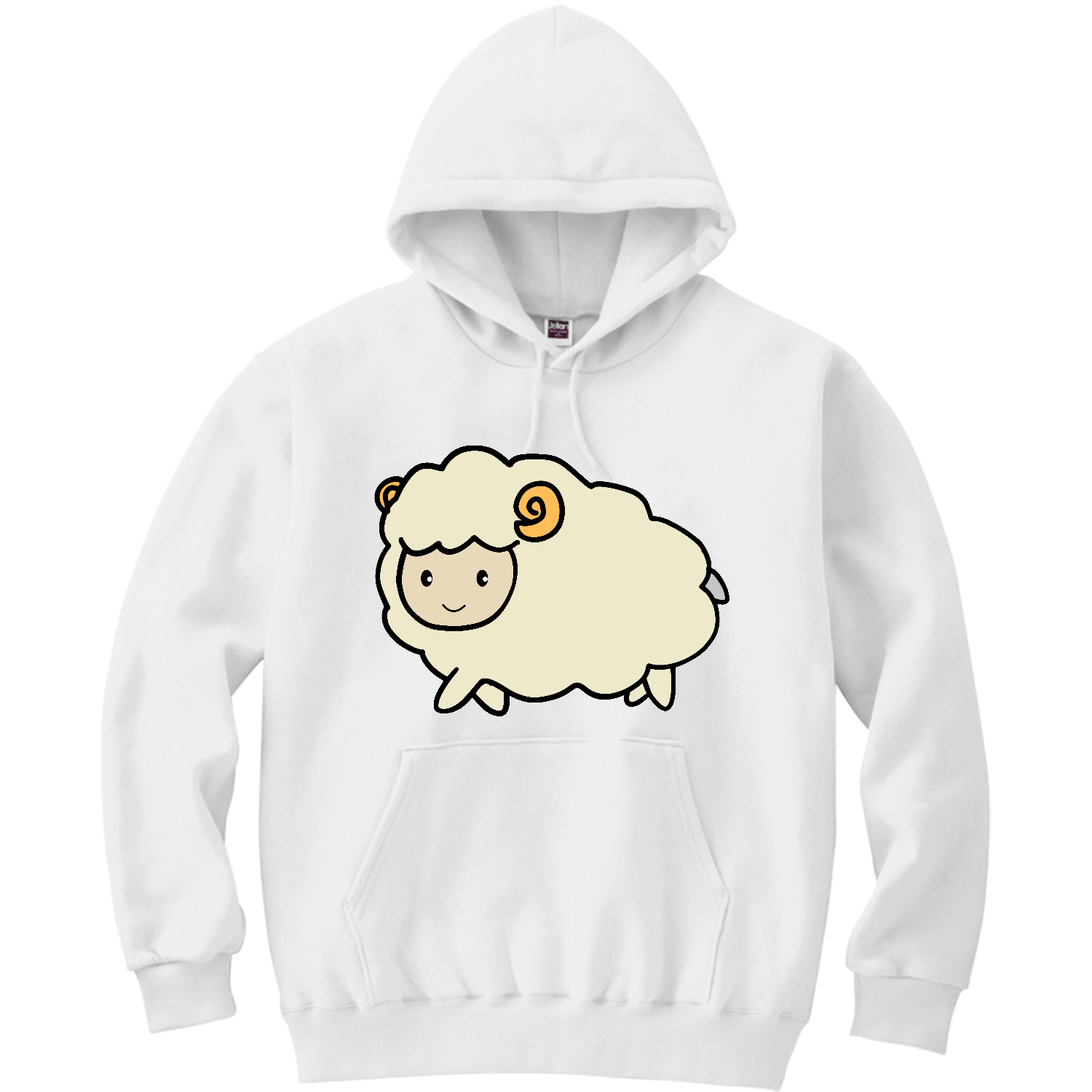 可愛い羊ちゃんのイラスト 軽量プルパーカー (長袖プリント)
