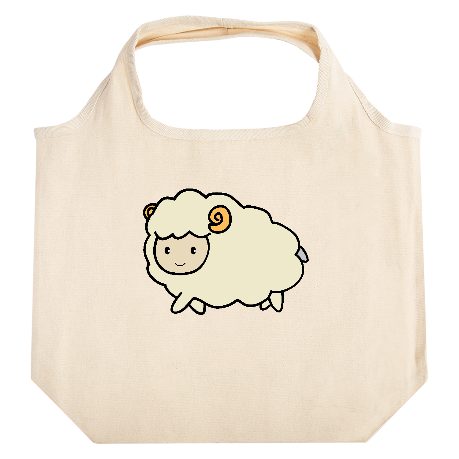 可愛い羊ちゃんのイラスト たためるマルシェ【白プリントあり】