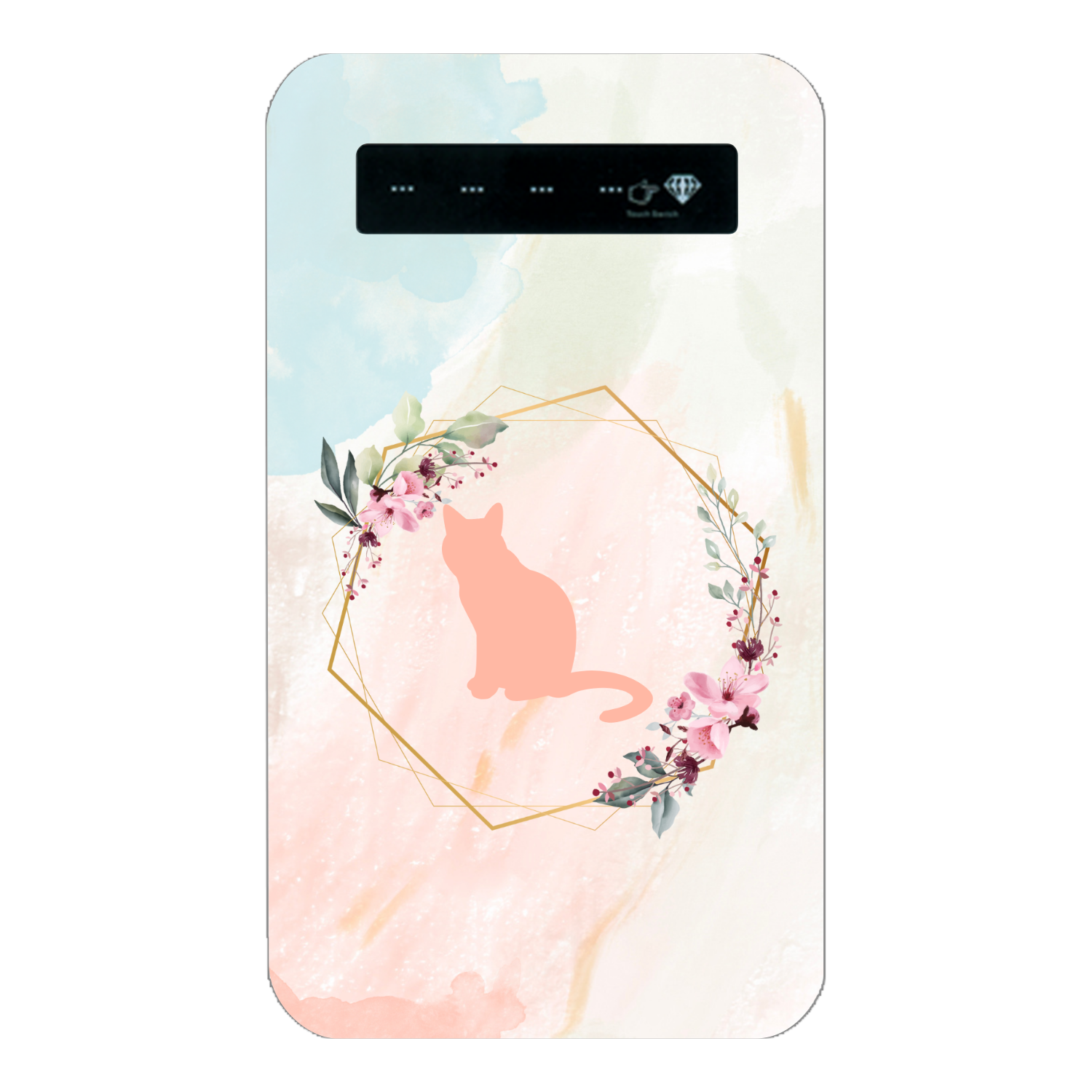 花猫のモバイルバッテリーインジケータ有バッテリー4000mAh1