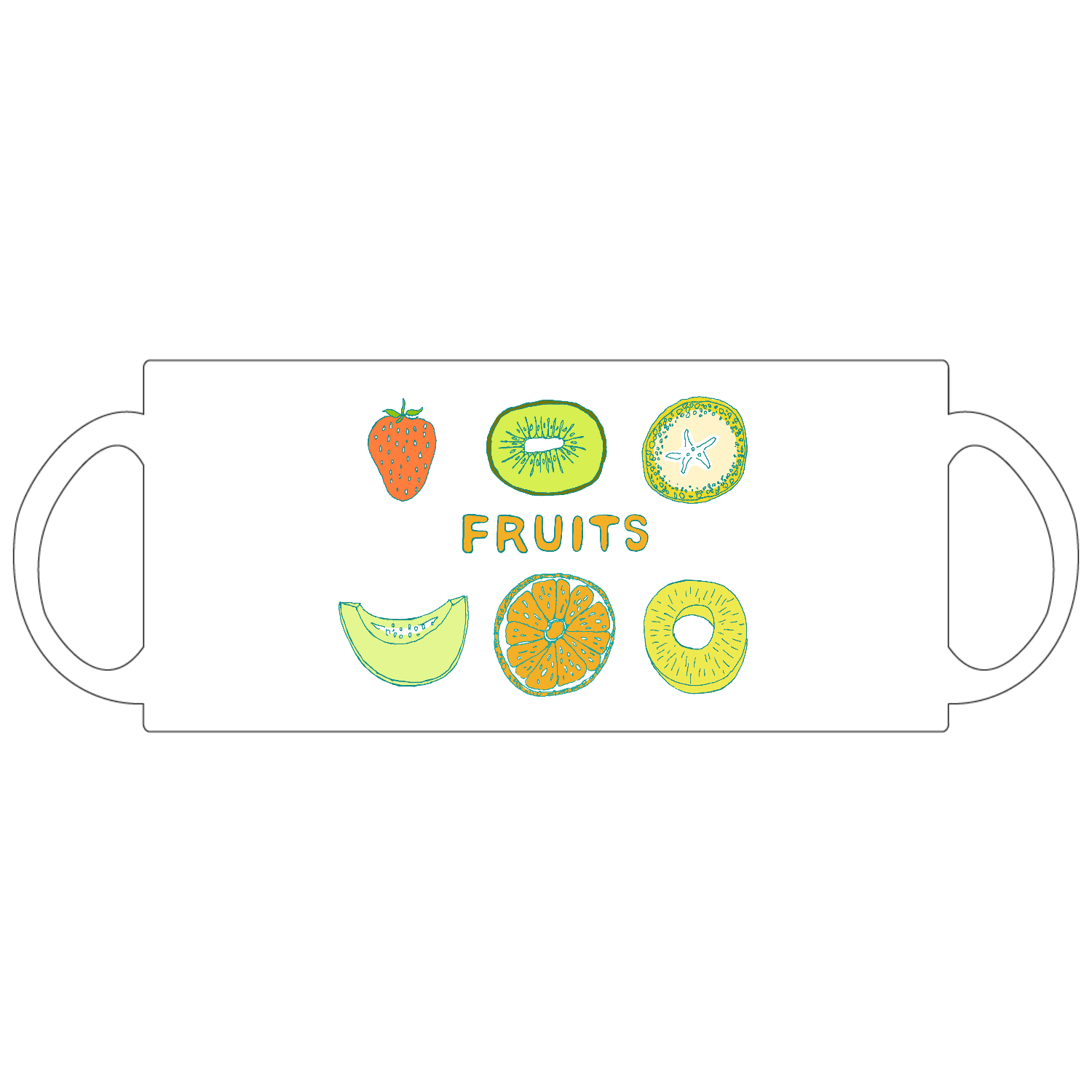 フルーツ好きのためのデザイン 定番マグカップ