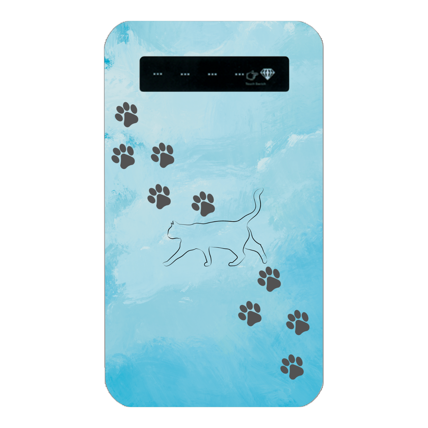 空を散歩する猫のモバイルバッテリーインジケータ有バッテリー4000mAh1