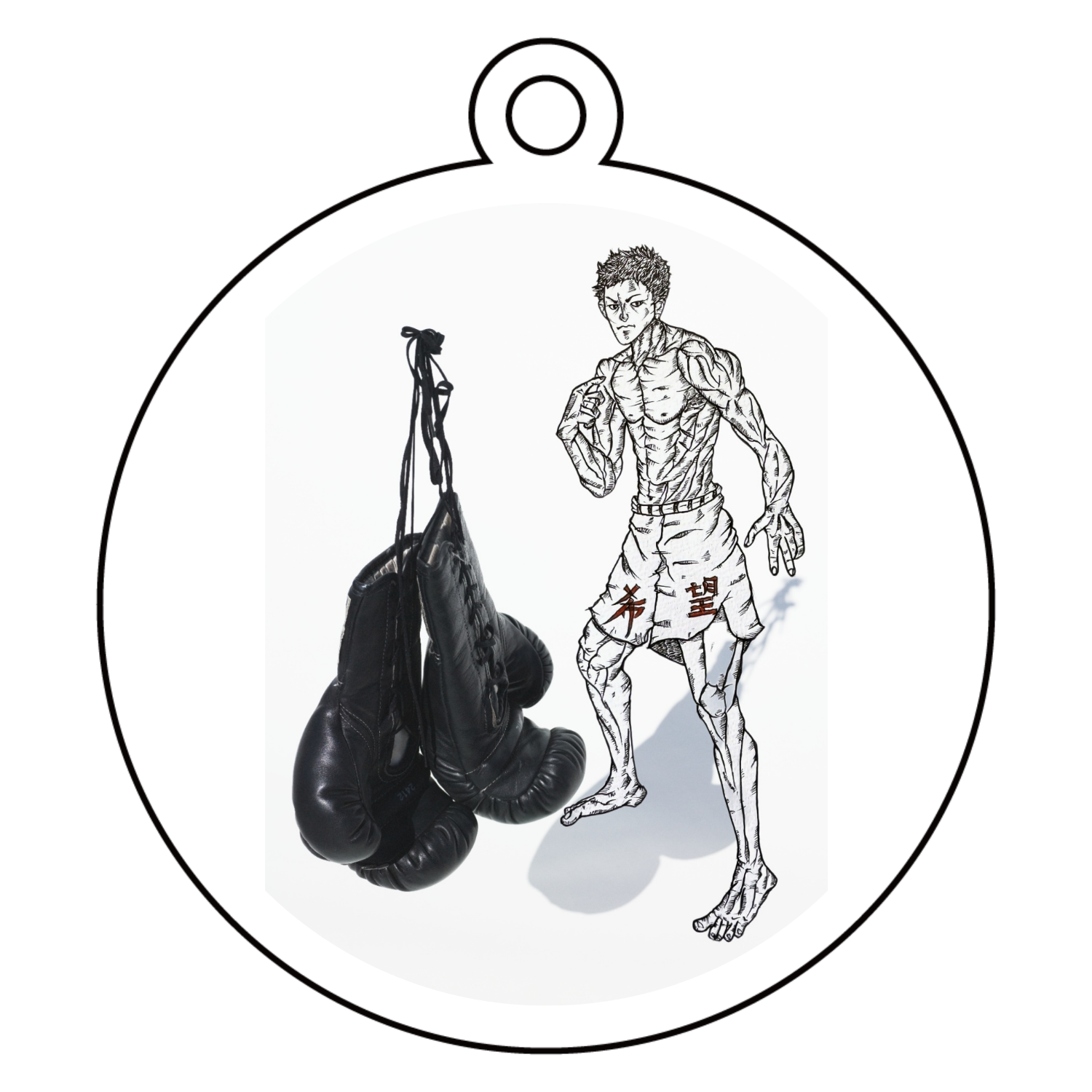 ボクシング・スポーツ・格闘技 アクリルキーホルダー　丸型 (6cm)