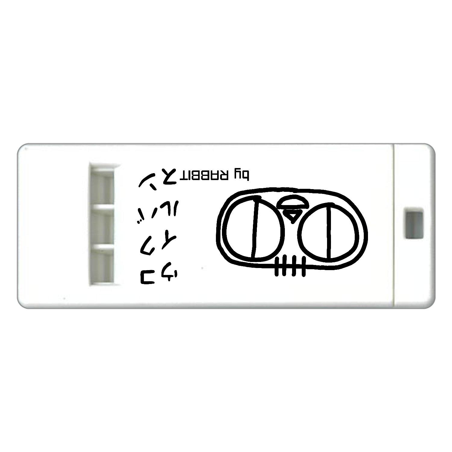 【ホイッスルキーホルダー】コクバンウイルス | オリジナルキャラクター 薄型ホイッスル