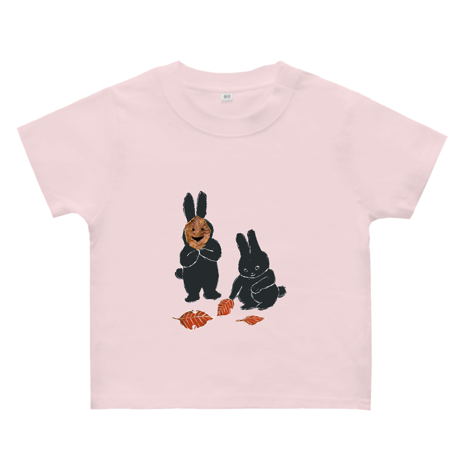 うさぎの秋遊び ヘビーウェイトベビーＴシャツ