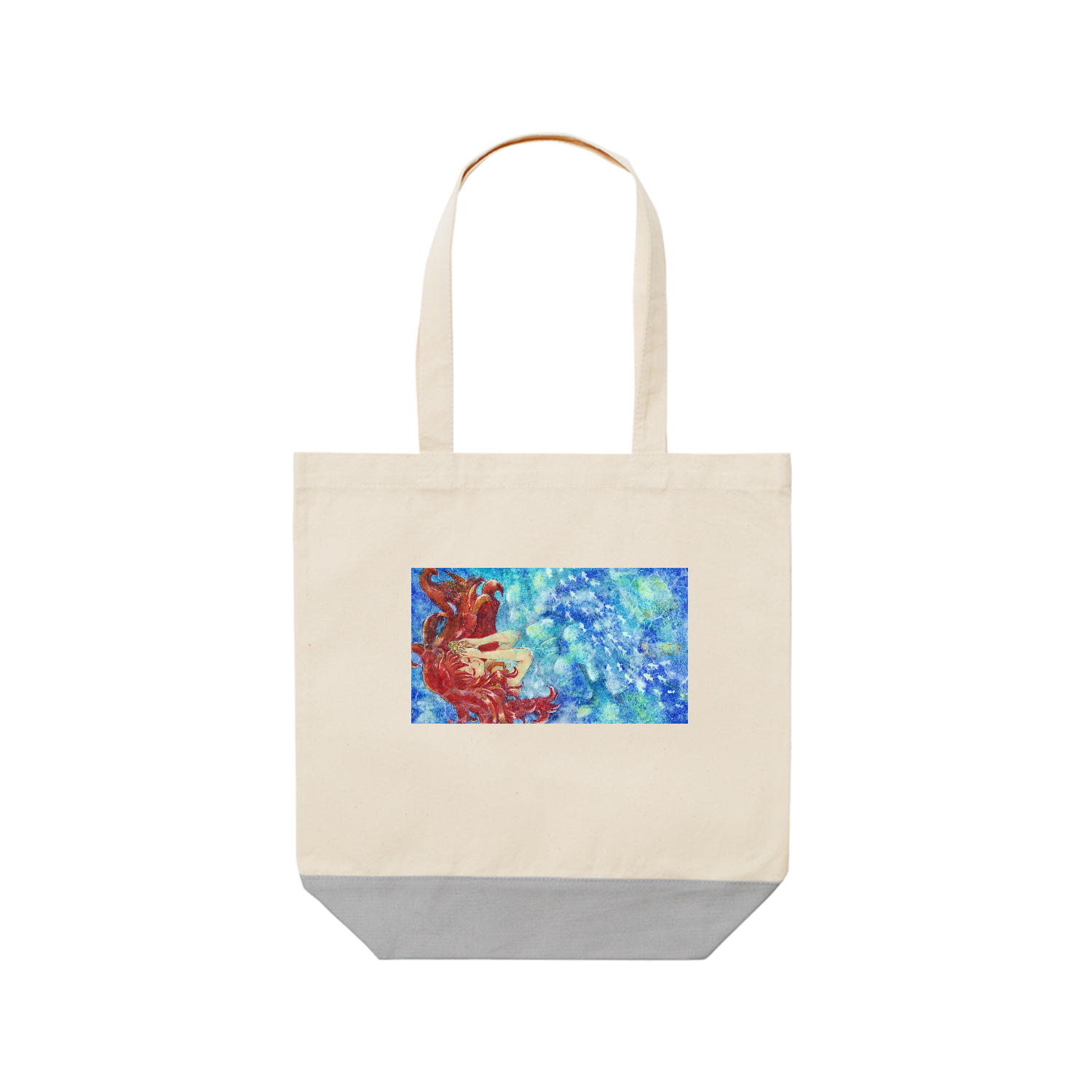 思ひ出の海 レギュラーキャンバストートバッグ(M) (フルカラー転写プリント)