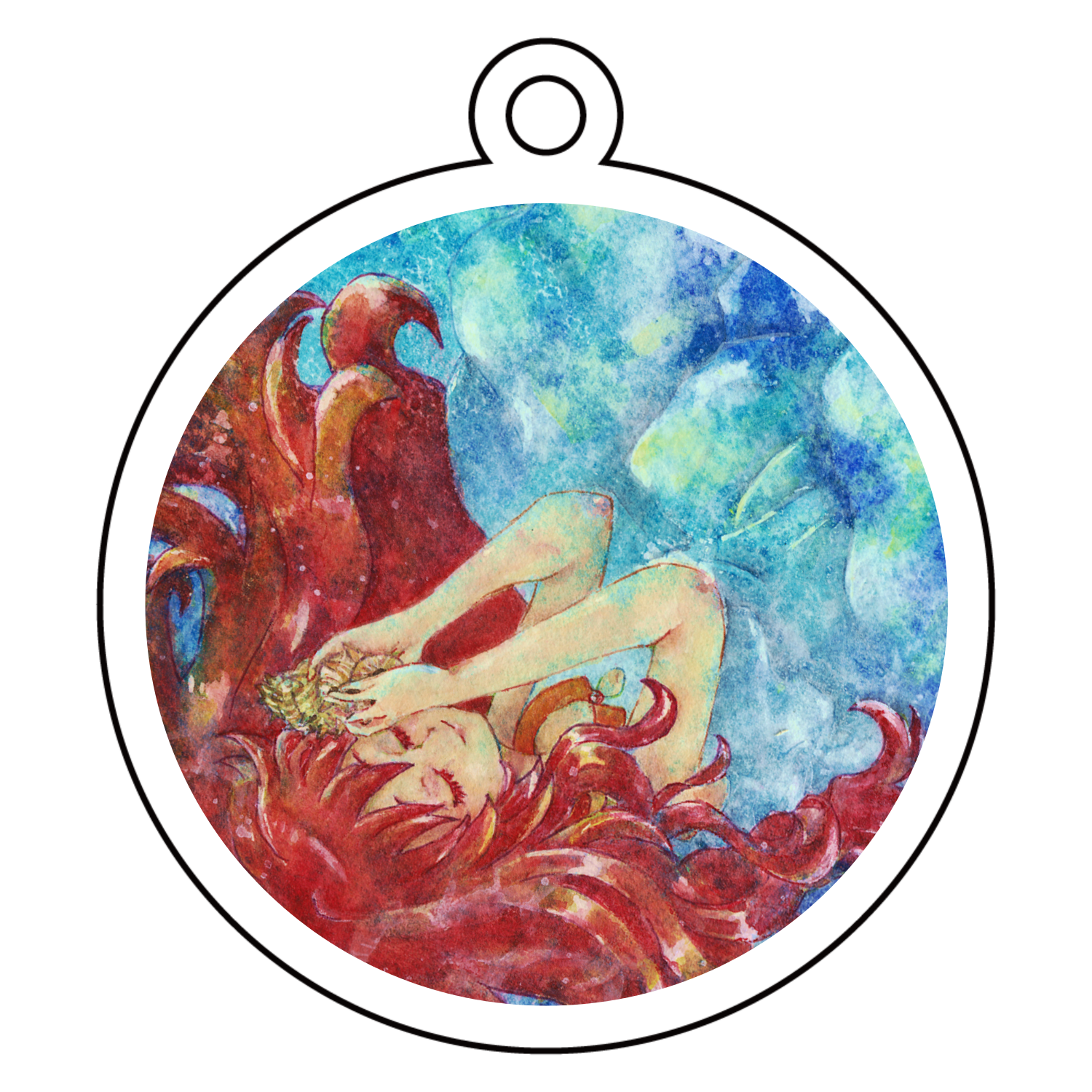 思ひ出の海 アクリルキーホルダー　丸型 (6cm)