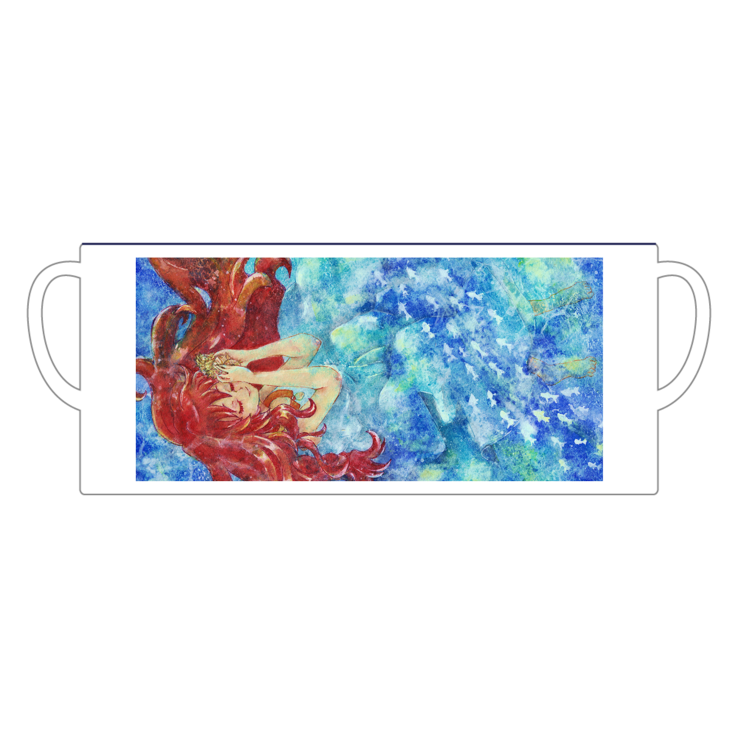 思ひ出の海 陶器マグストレート バイカラー