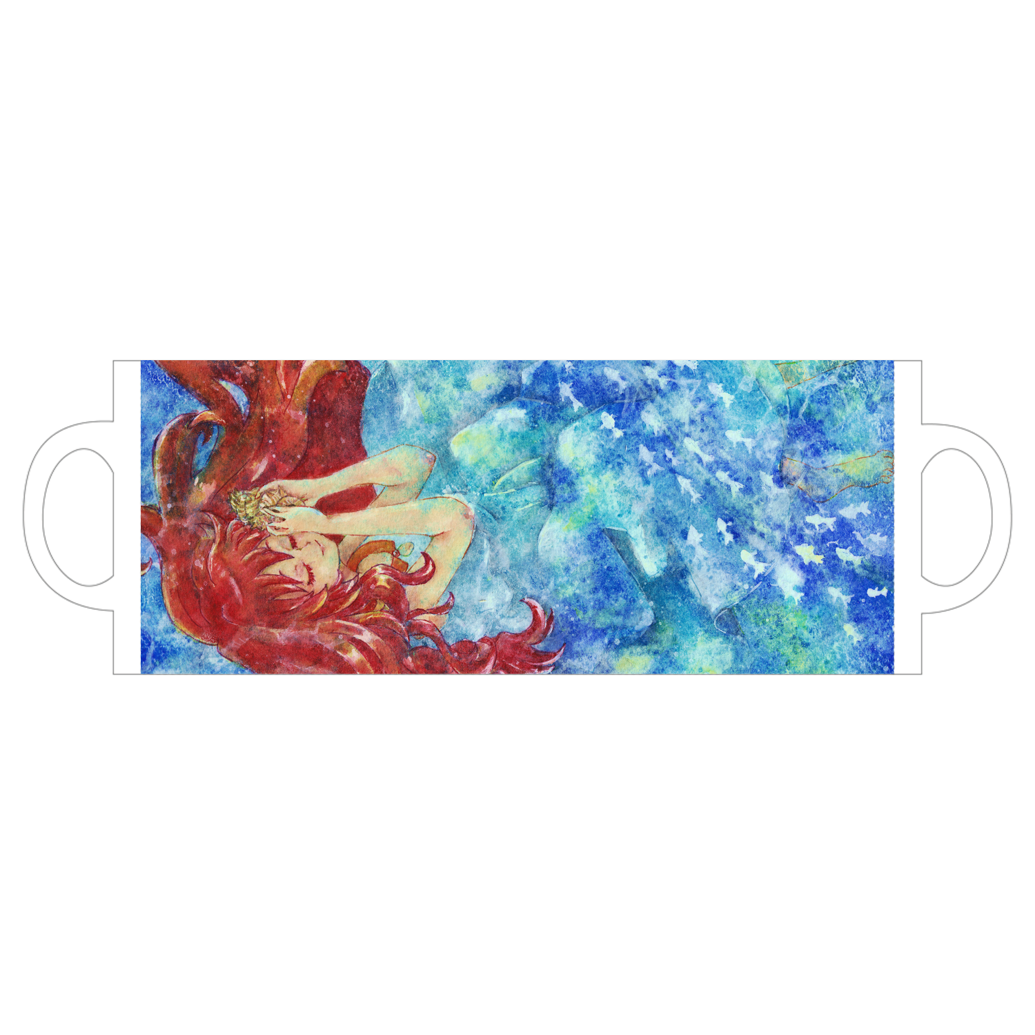 思ひ出の海 全面印刷 陶器マグカップ