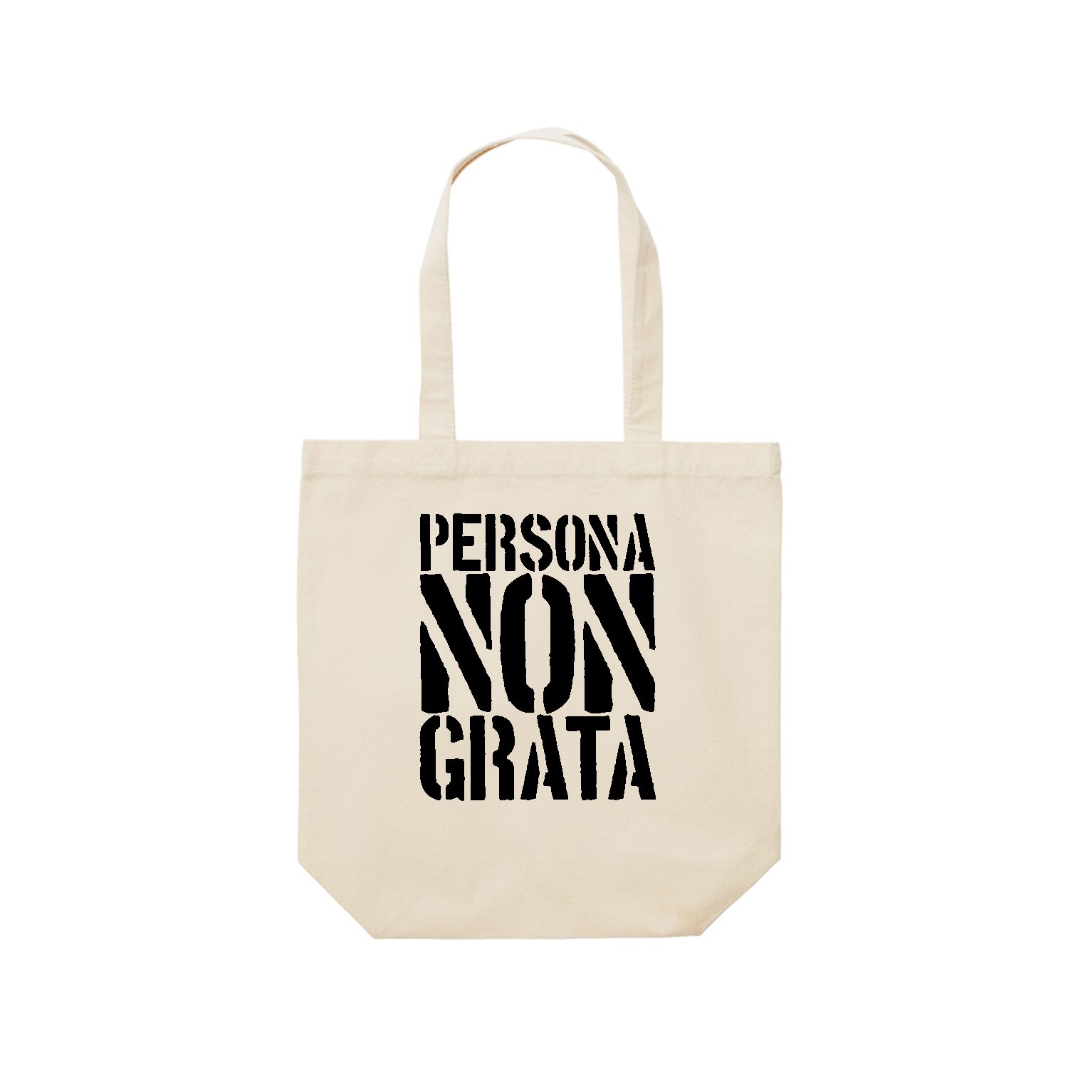 ペルソナ・ノン・グラータ（PERSONA NON GRATA）【時事・政治・言葉・ペルソナノングラータ】 レギュラーキャンバストートバッグ(M) (フルカラー転写プリント)