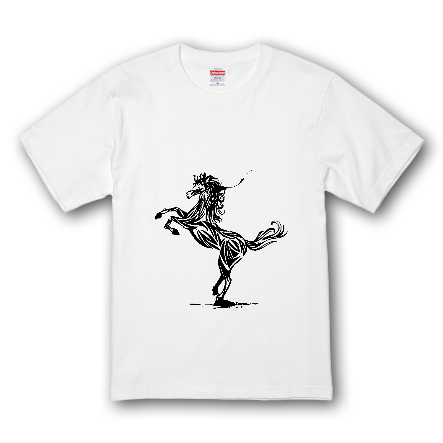 躍動感のある馬のシルエット プレミアムTシャツ