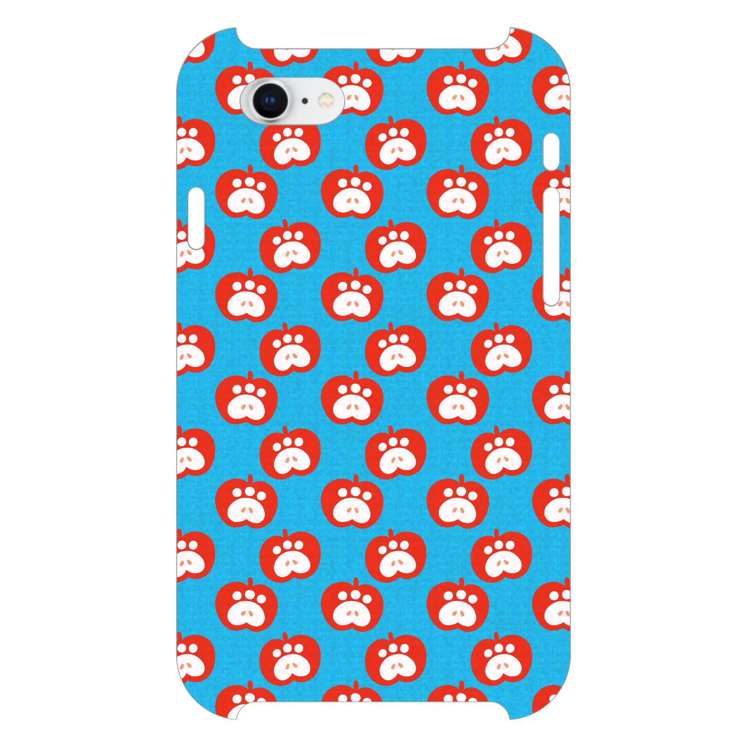 肉球リンゴのスマホケース【赤リンゴ】iPhoneSE2/SE31